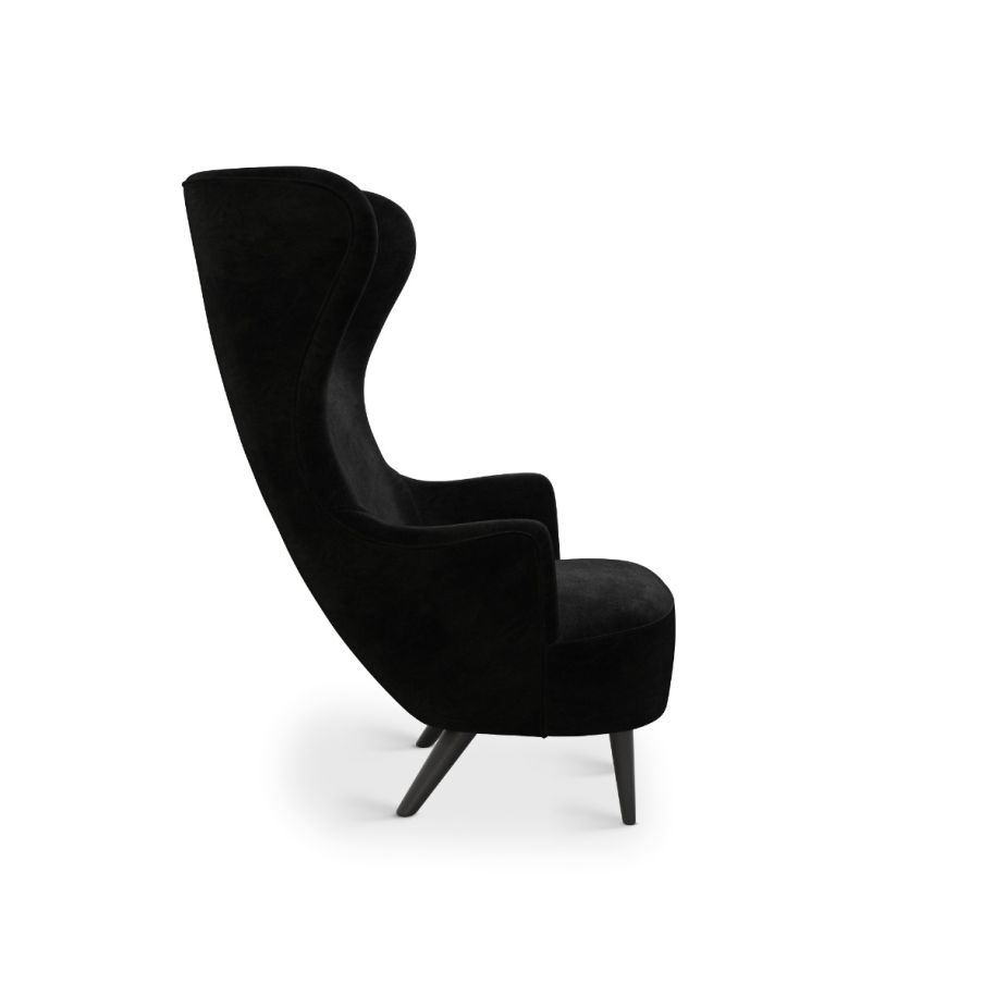 Upholstered wingback armchair