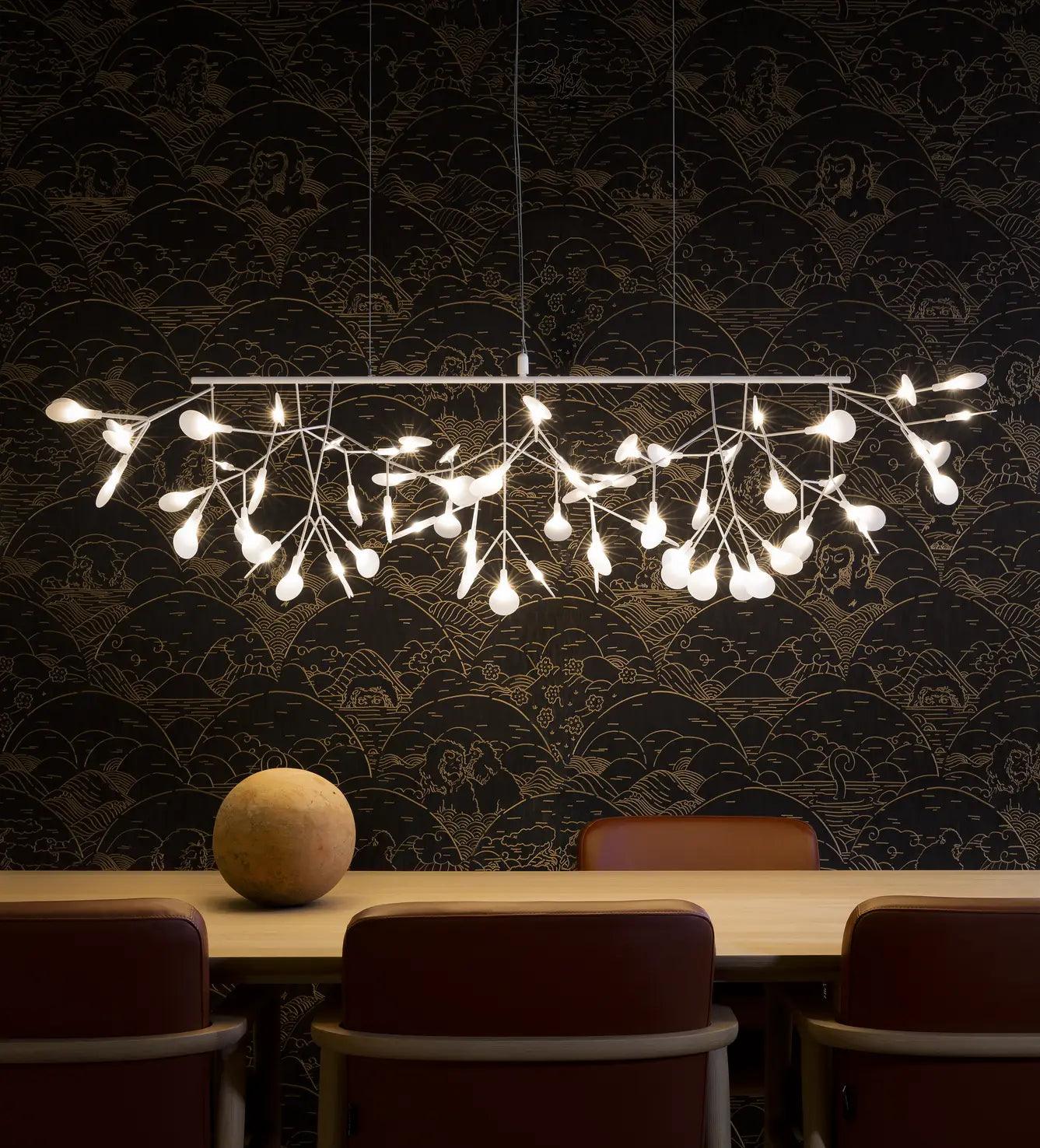 HERACLEUM III LINEAR chandelier nickel plated Moooi Eye on Design