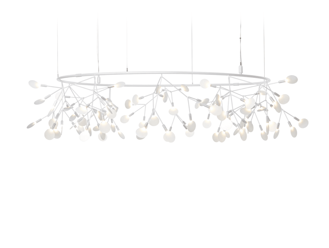 Chandelier HERACLEUM III THE BIG O white Moooi 160 cm Eye on Design