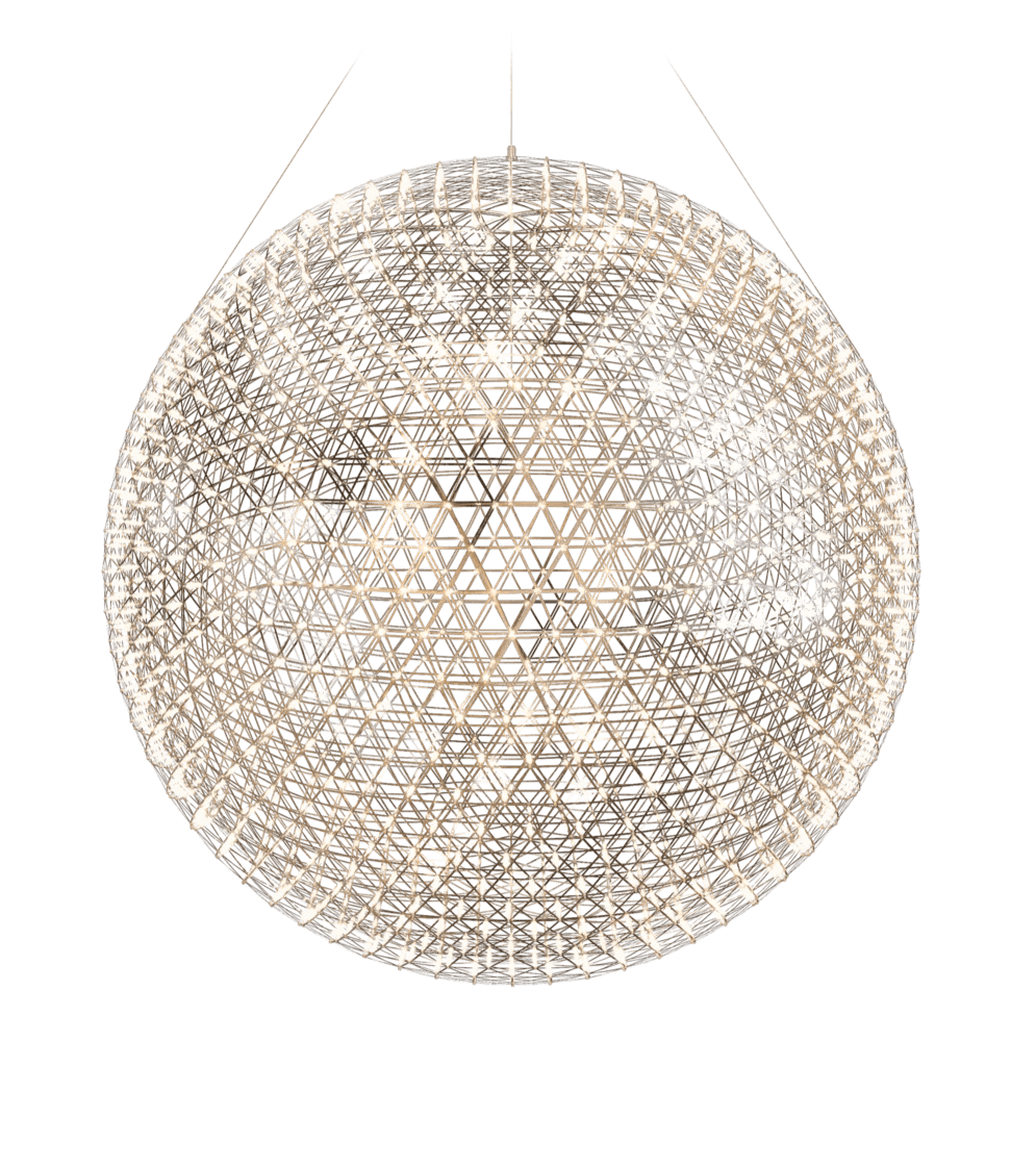 RAIMOND II chandelier R127-R163-R199 stainless steel Moooi 199 cm Eye on Design