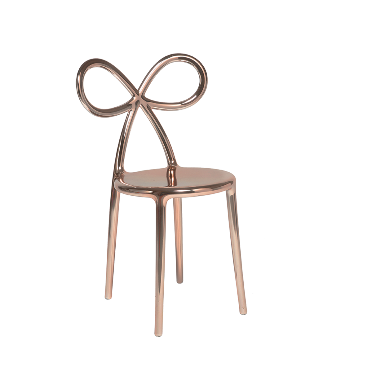 Zestaw krzeseł RIBBON różowy metal Qeeboo    Eye on Design
