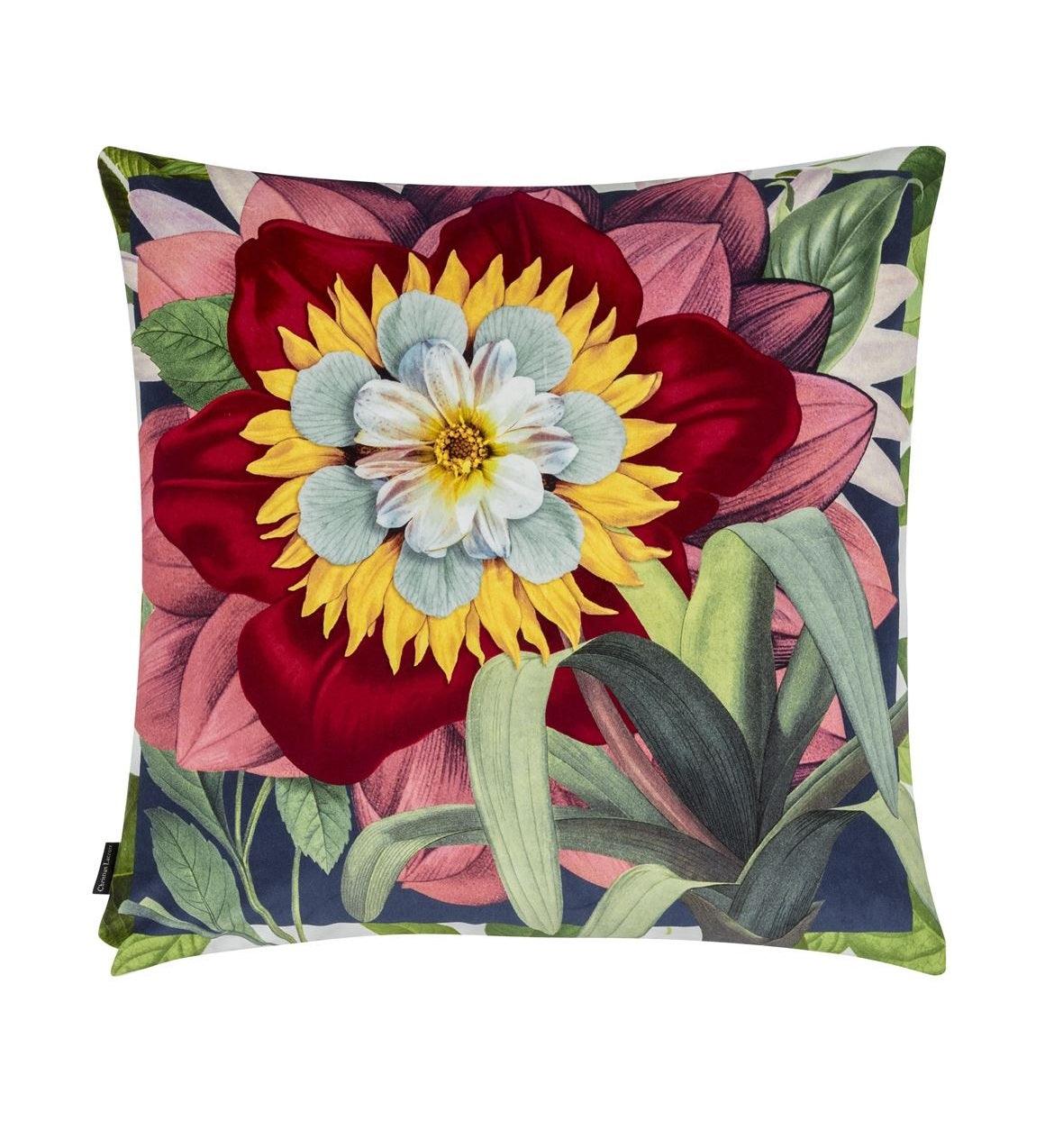 Double sided pillow FLOWERWORKS CAMELIA cotton satin - Eye on Design