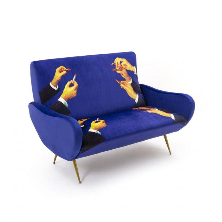 2-seater sofa LIPSTICKS blue - Eye on Design