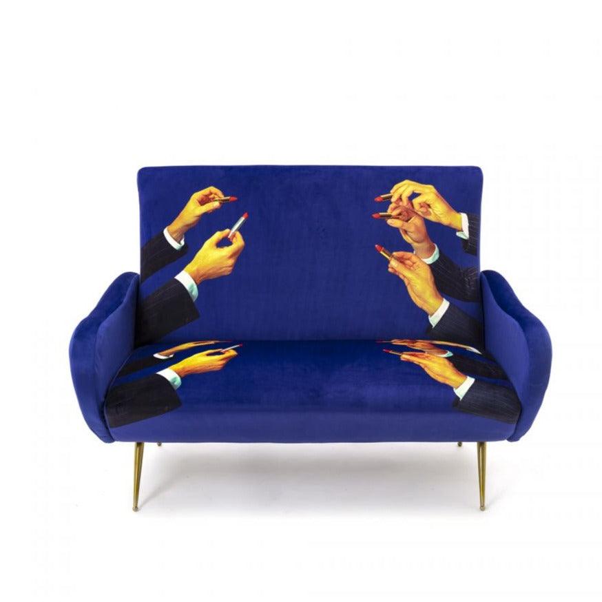 2-seater sofa LIPSTICKS blue - Eye on Design