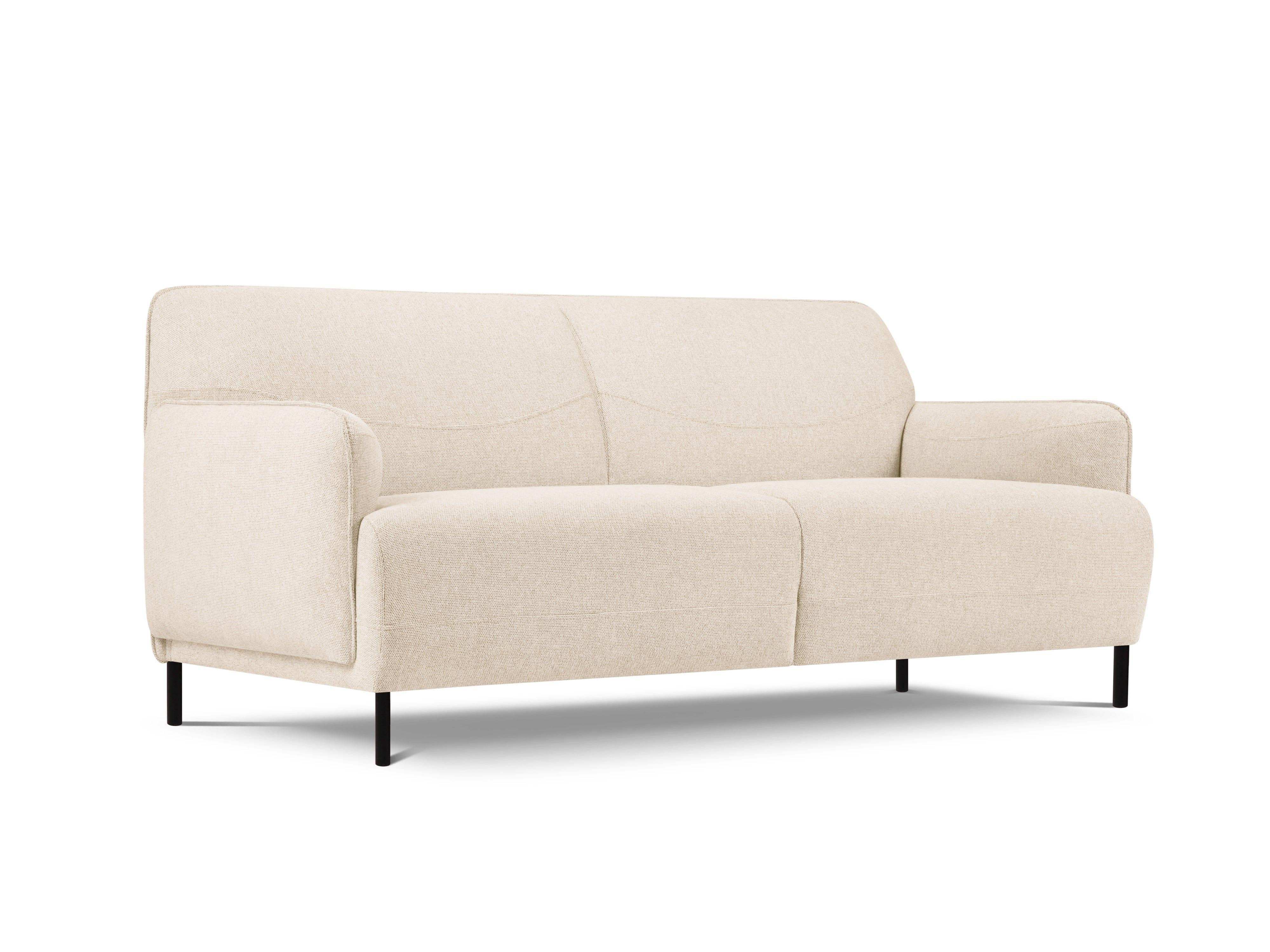 Sofa, "Neso", 2 Seats, 175x90x76
 ,Beige,Black Metal, Windsor & Co, Eye on Design