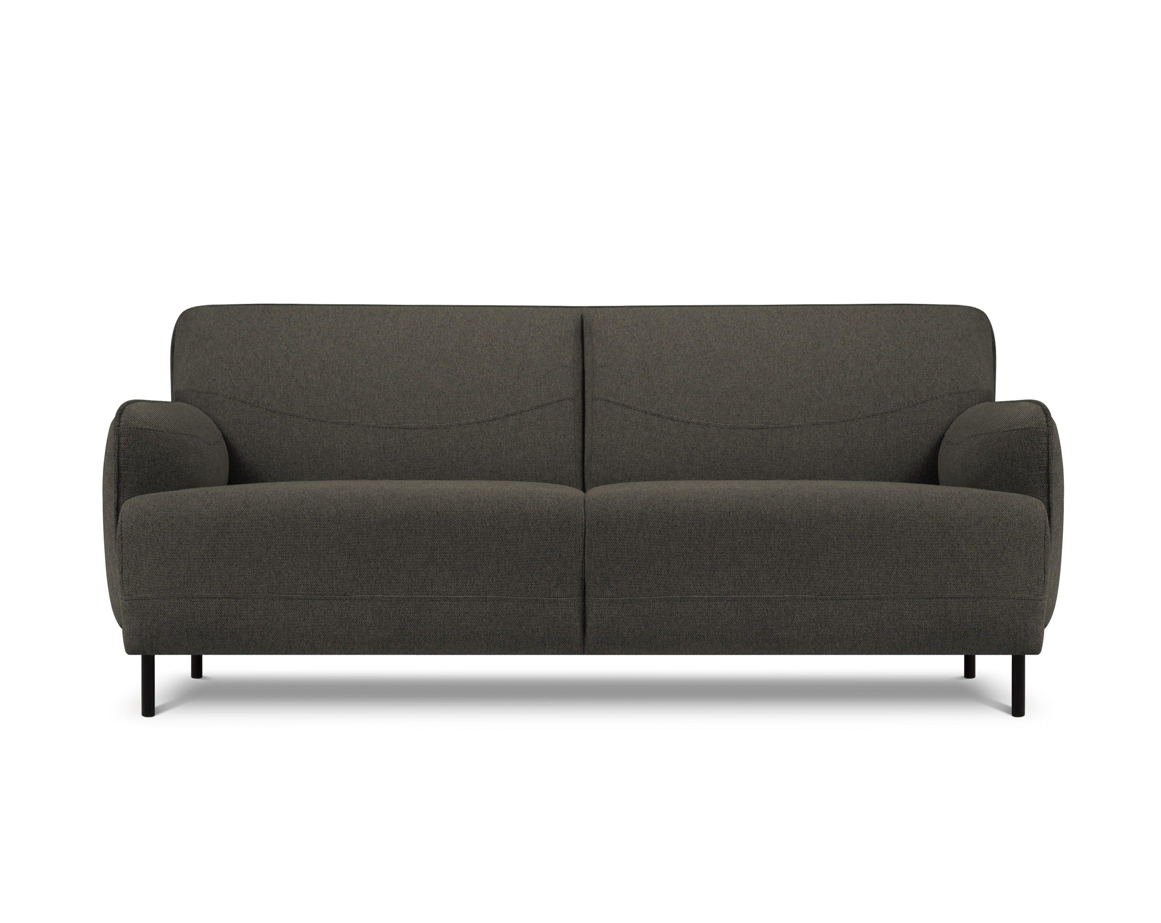 Sofa, "Neso", 2 Seats, 175x90x76
 ,Dark Grey,Black Metal, Windsor & Co, Eye on Design