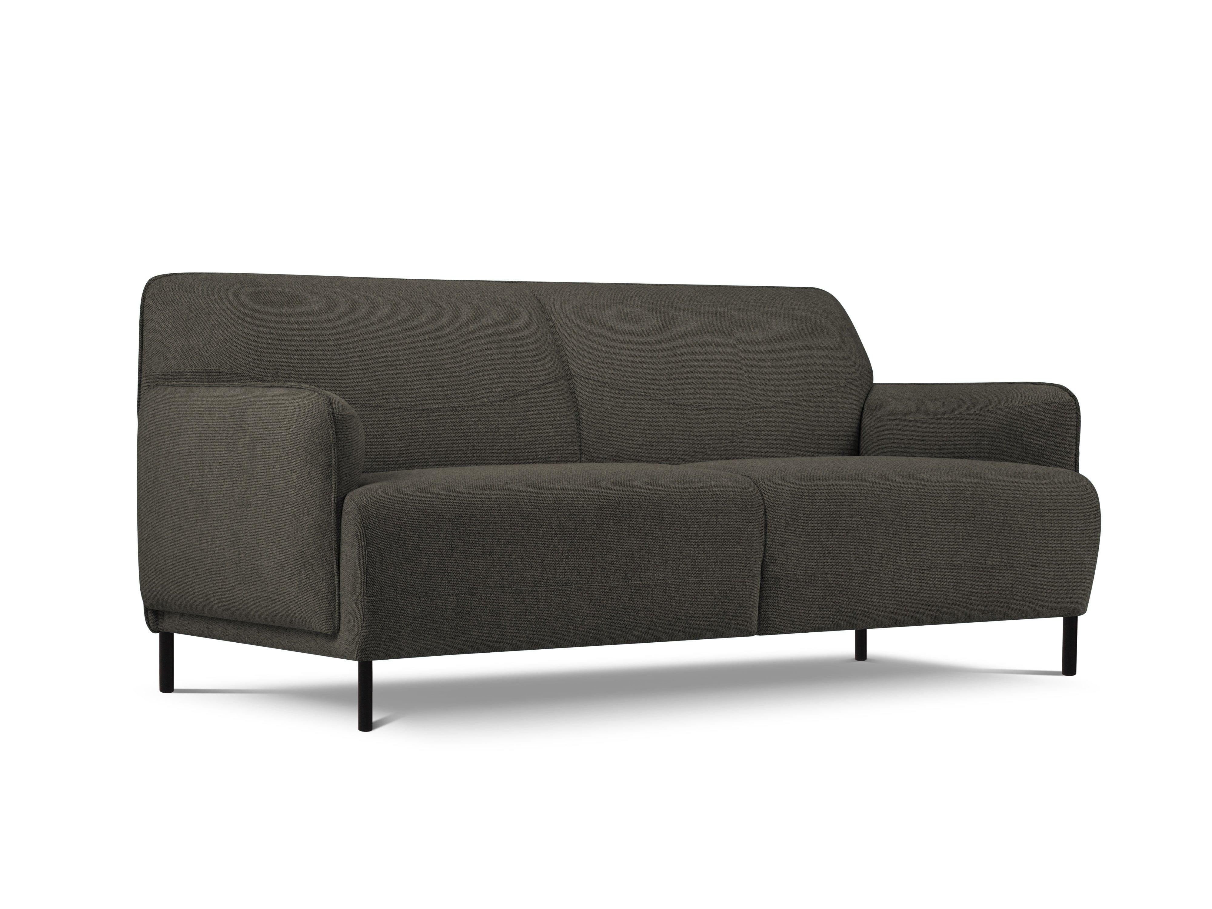 Sofa, "Neso", 2 Seats, 175x90x76
 ,Dark Grey,Black Metal, Windsor & Co, Eye on Design