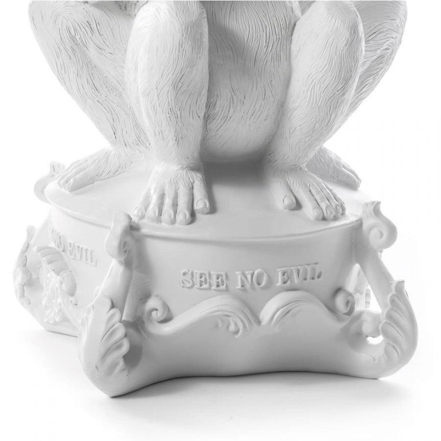 3 MONKEYS candle holder white - Eye on Design