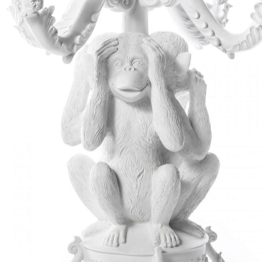 3 MONKEYS candle holder white - Eye on Design