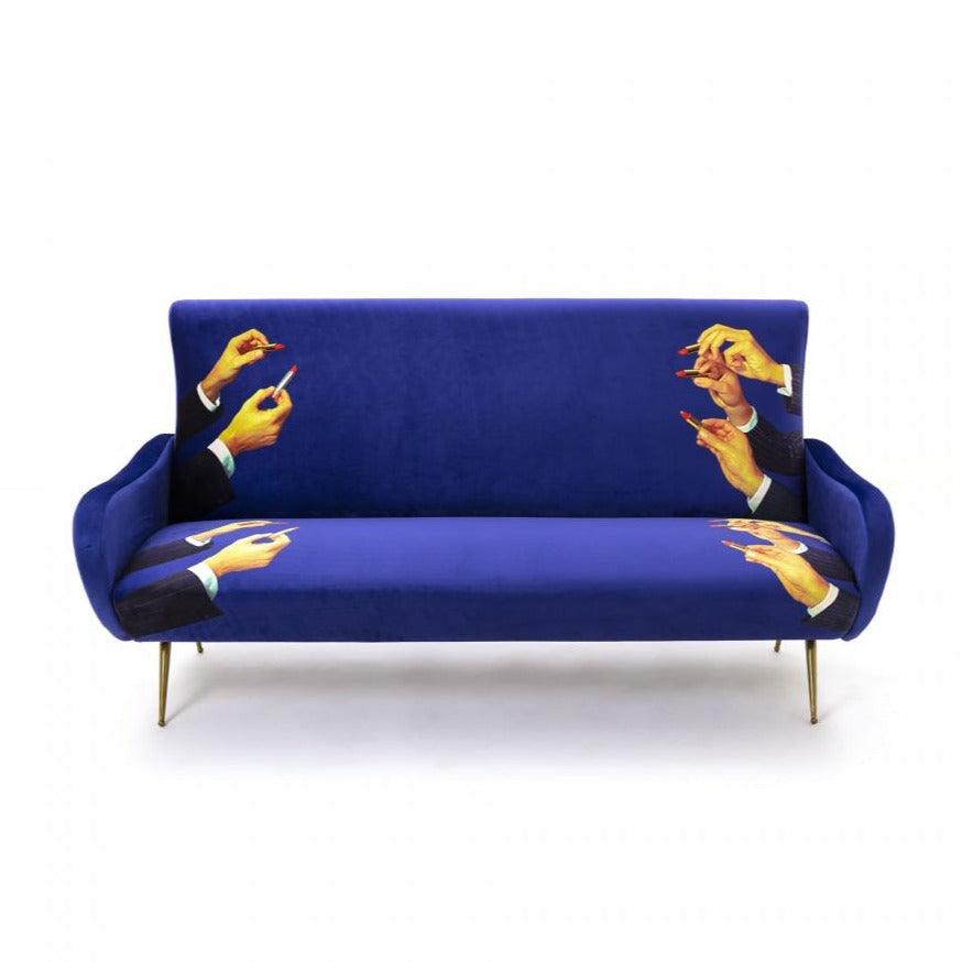 3-seater sofa LIPSTICKS blue - Eye on Design