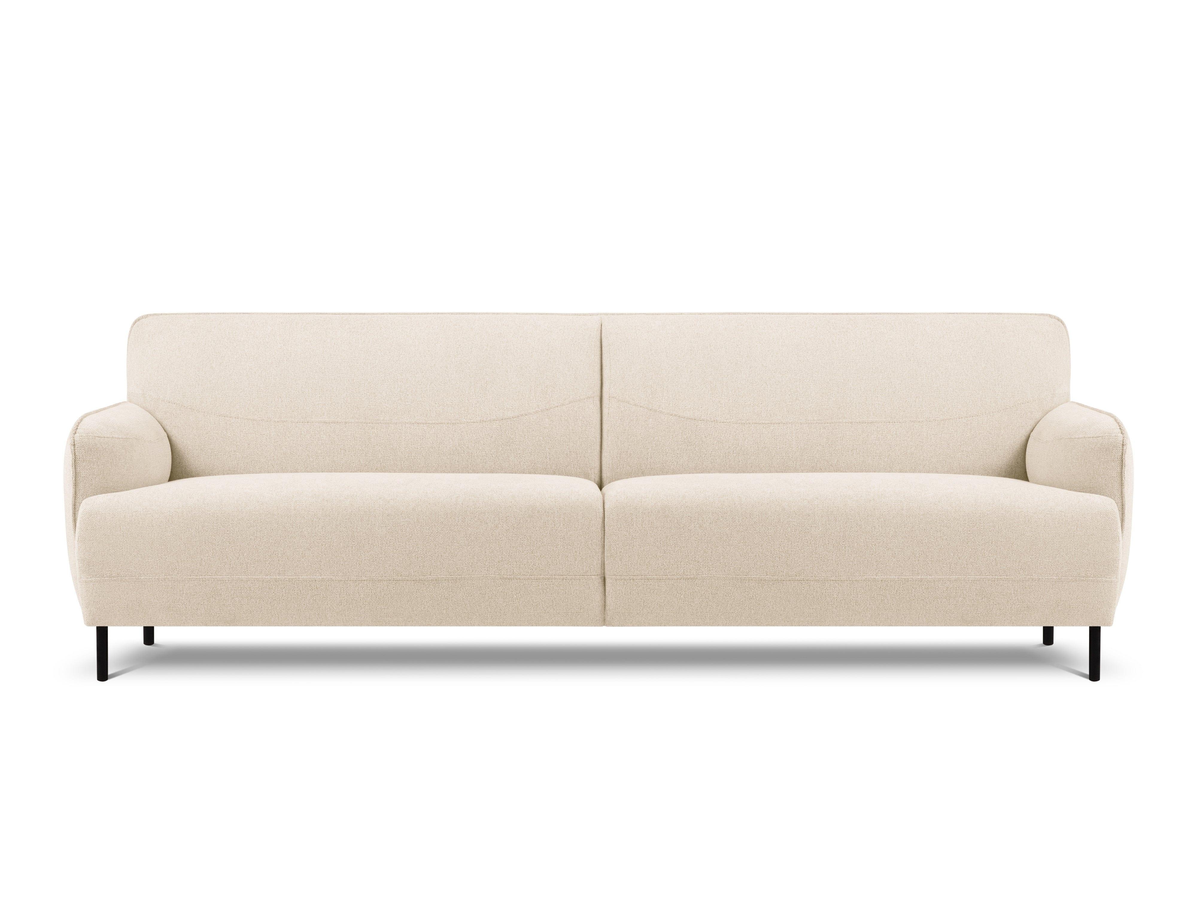 Sofa, "Neso", 3 Seats, 235x90x76
 ,Beige,Black Metal, Windsor & Co, Eye on Design