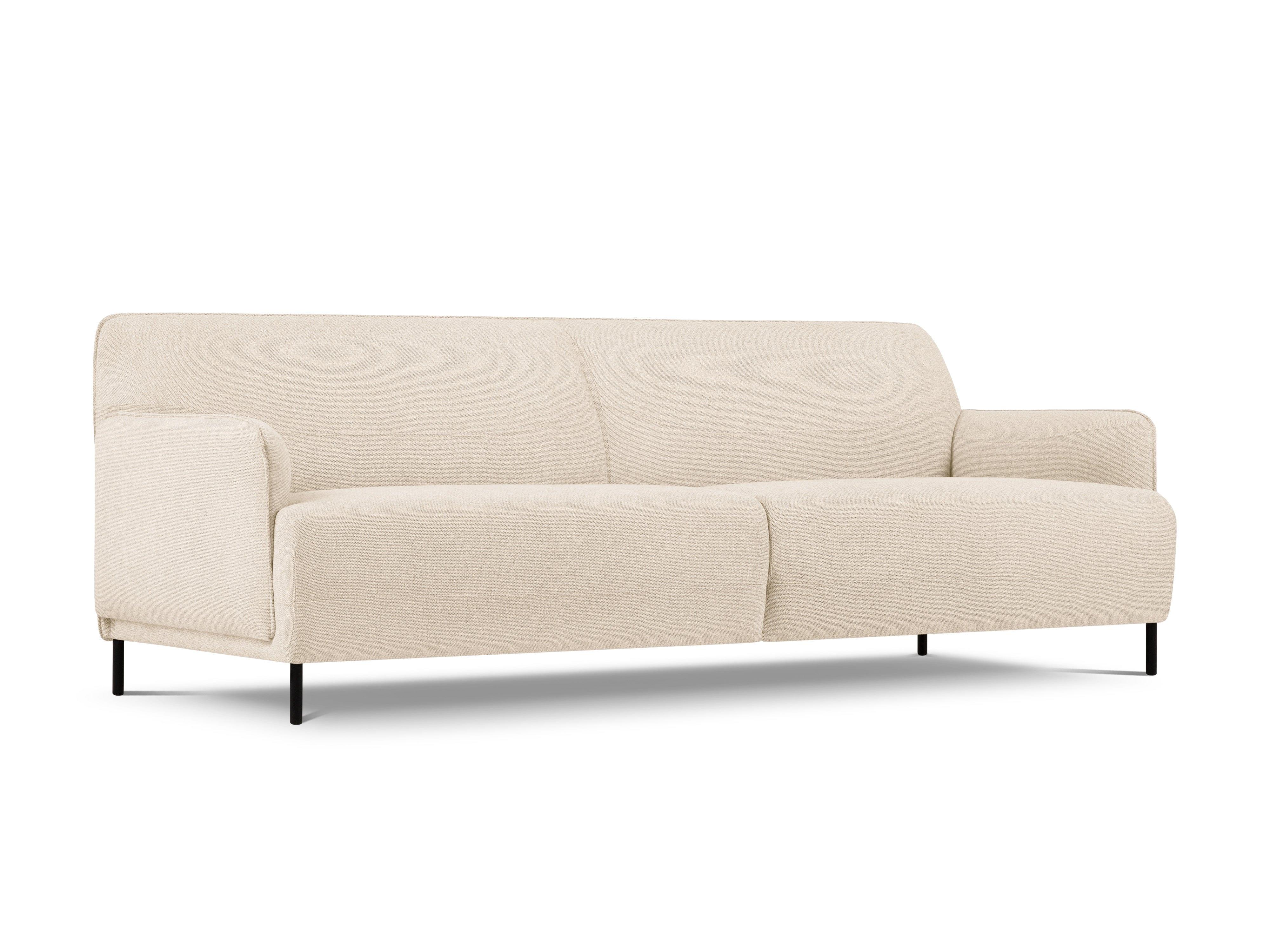 Sofa, "Neso", 3 Seats, 235x90x76
 ,Beige,Black Metal, Windsor & Co, Eye on Design