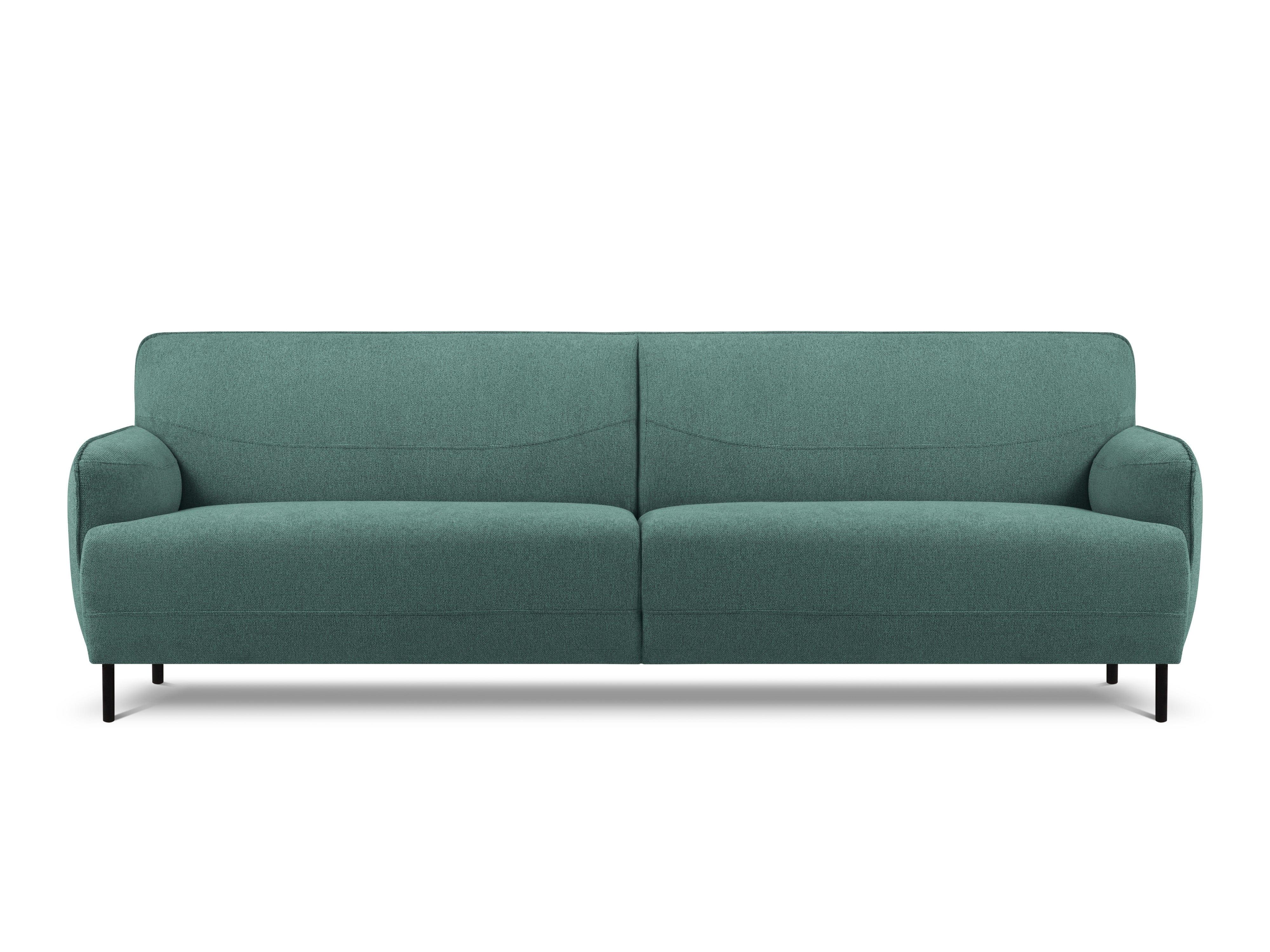 Sofa, "Neso", 3 Seats, 235x90x76
 ,Turquoise,Black Metal, Windsor & Co, Eye on Design