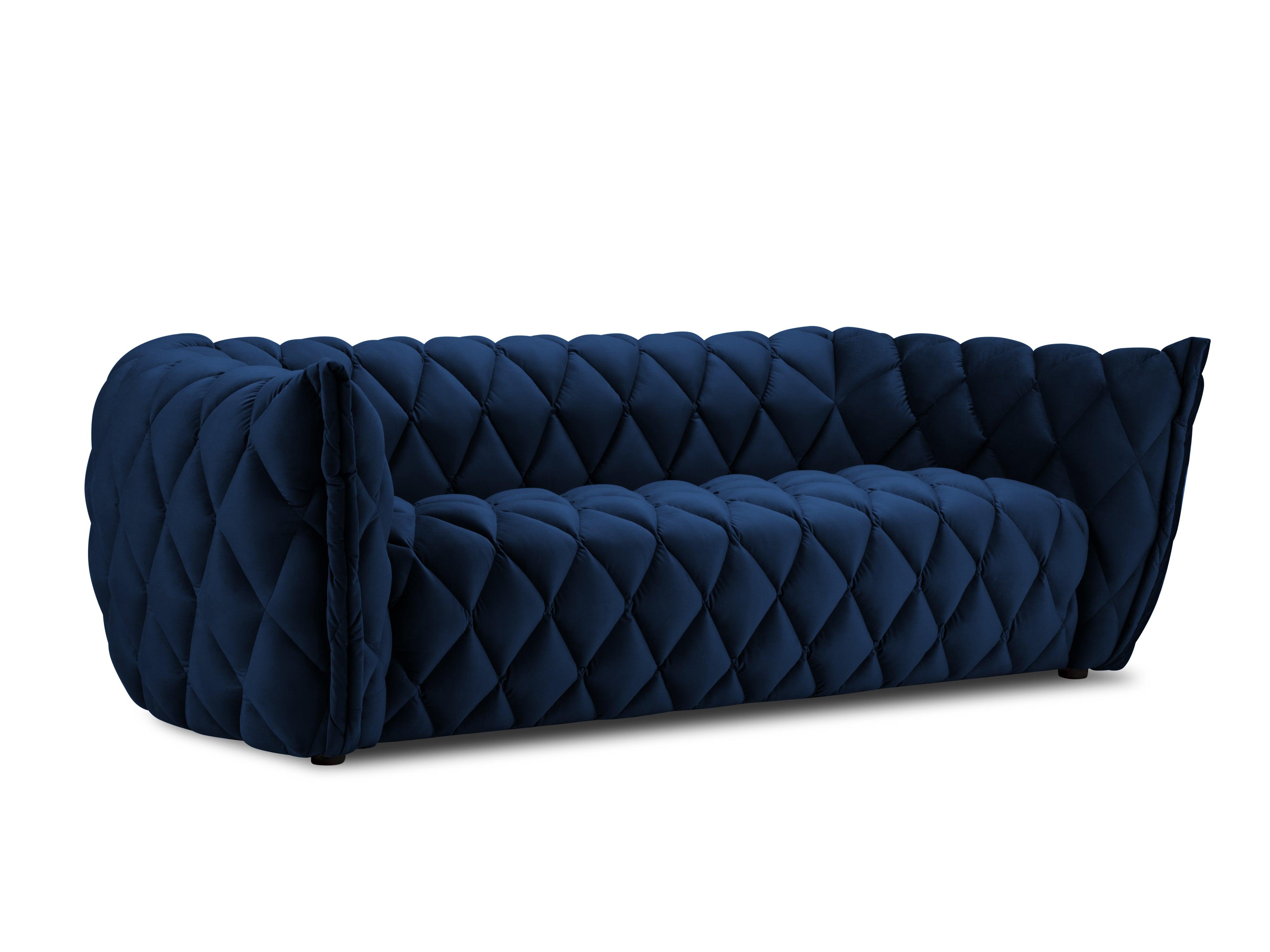 3-seater velvet sofa FLANDRIN royal blue - Eye on Design