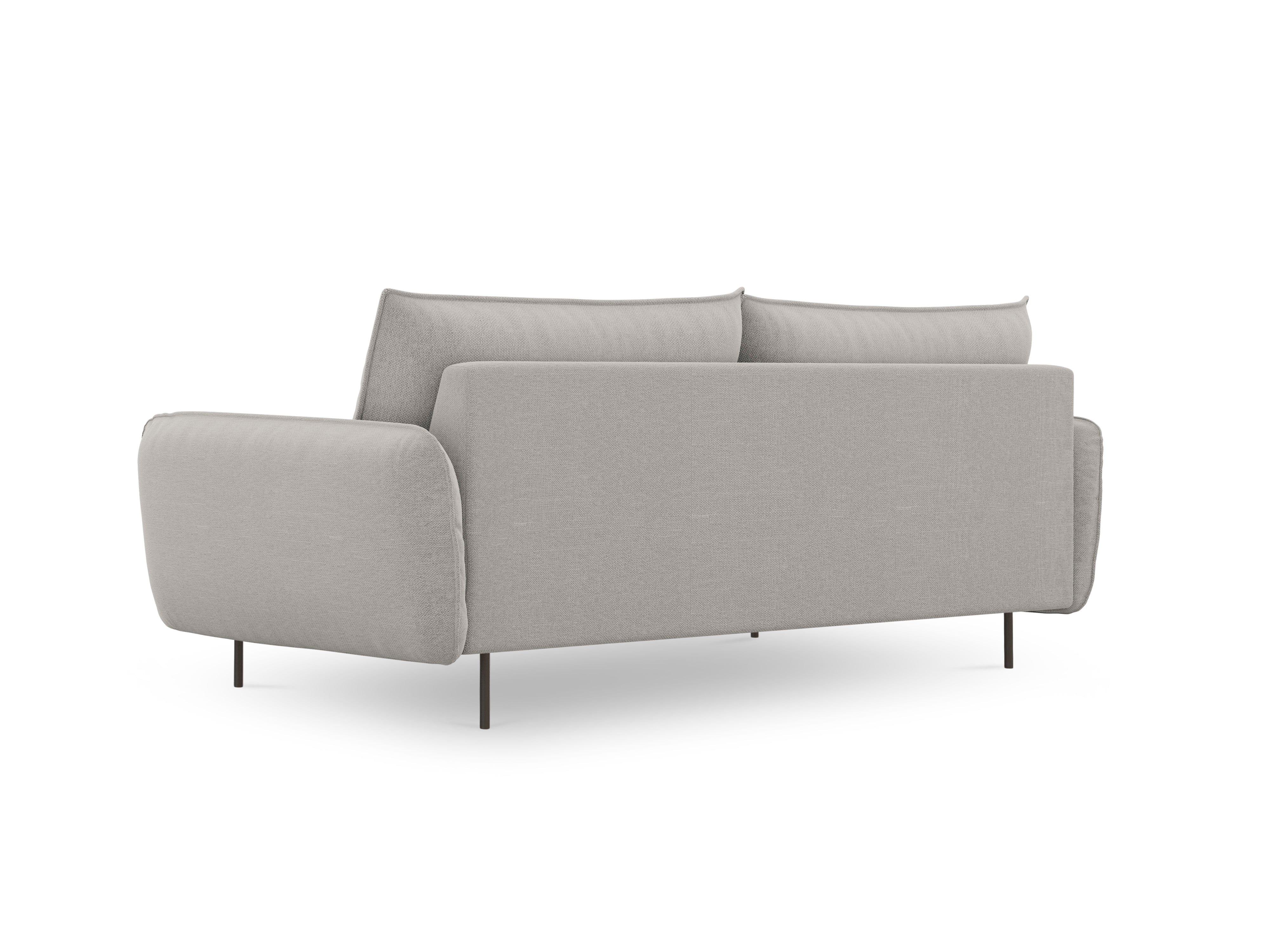 4-seater sofa VIENNA light grey with black base - Eye on Design