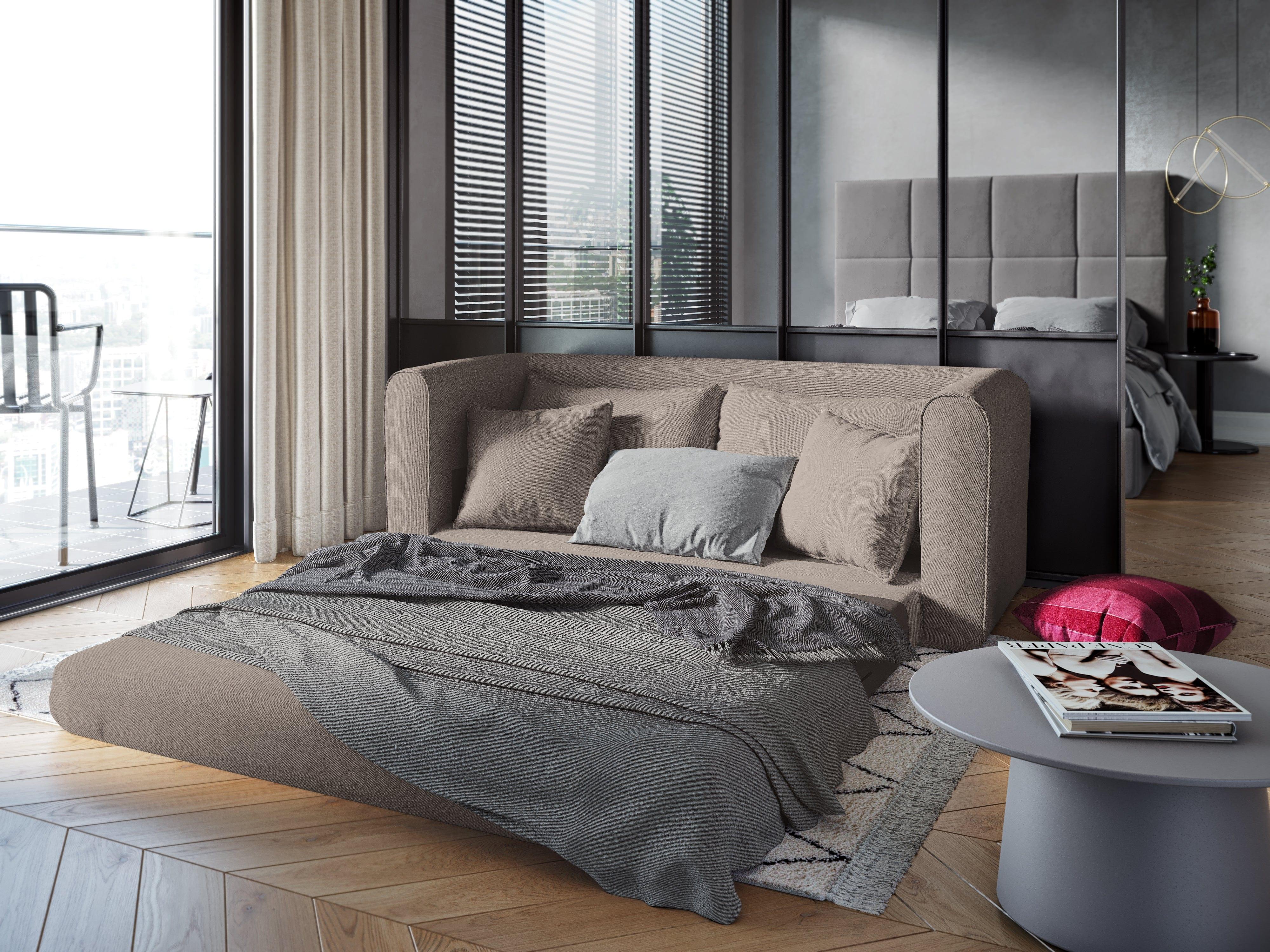 Sofa 2-osobowa z funkcją spania LIDO beżowy Micadoni    Eye on Design