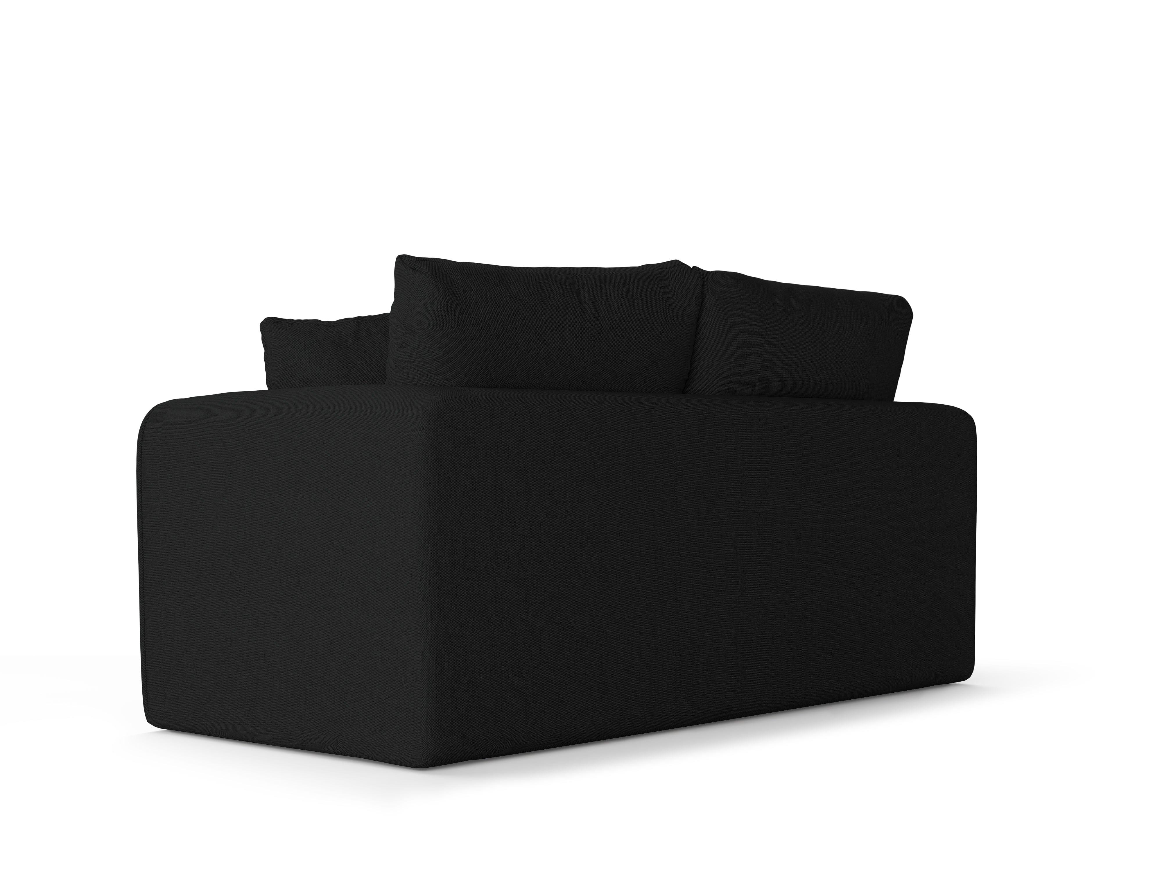 Sofa 2-osobowa z funkcją spania LIDO czarny Micadoni    Eye on Design