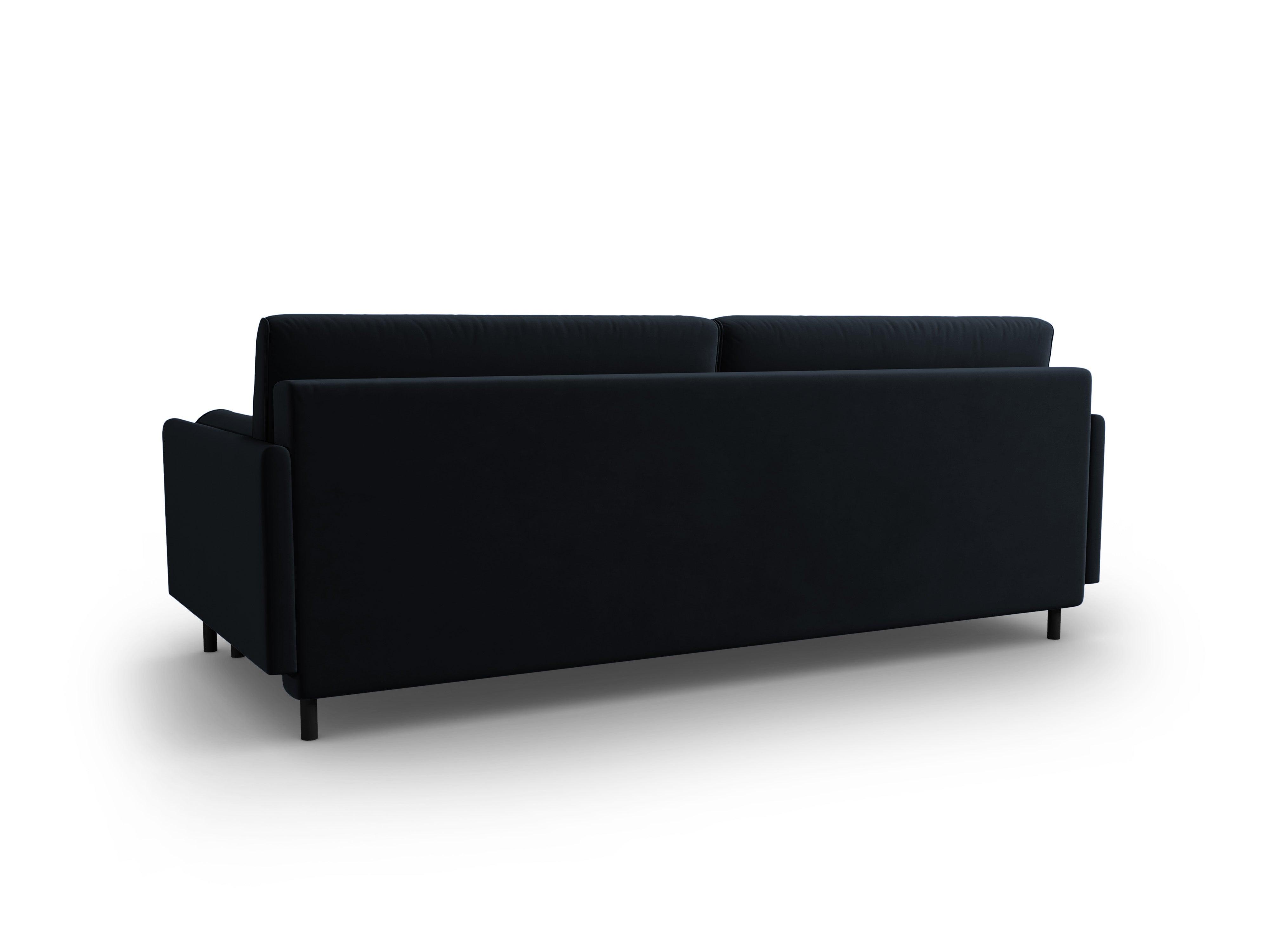Sofa aksamitna z funkcją spania SCOTT ciemnoniebieski Micadoni    Eye on Design