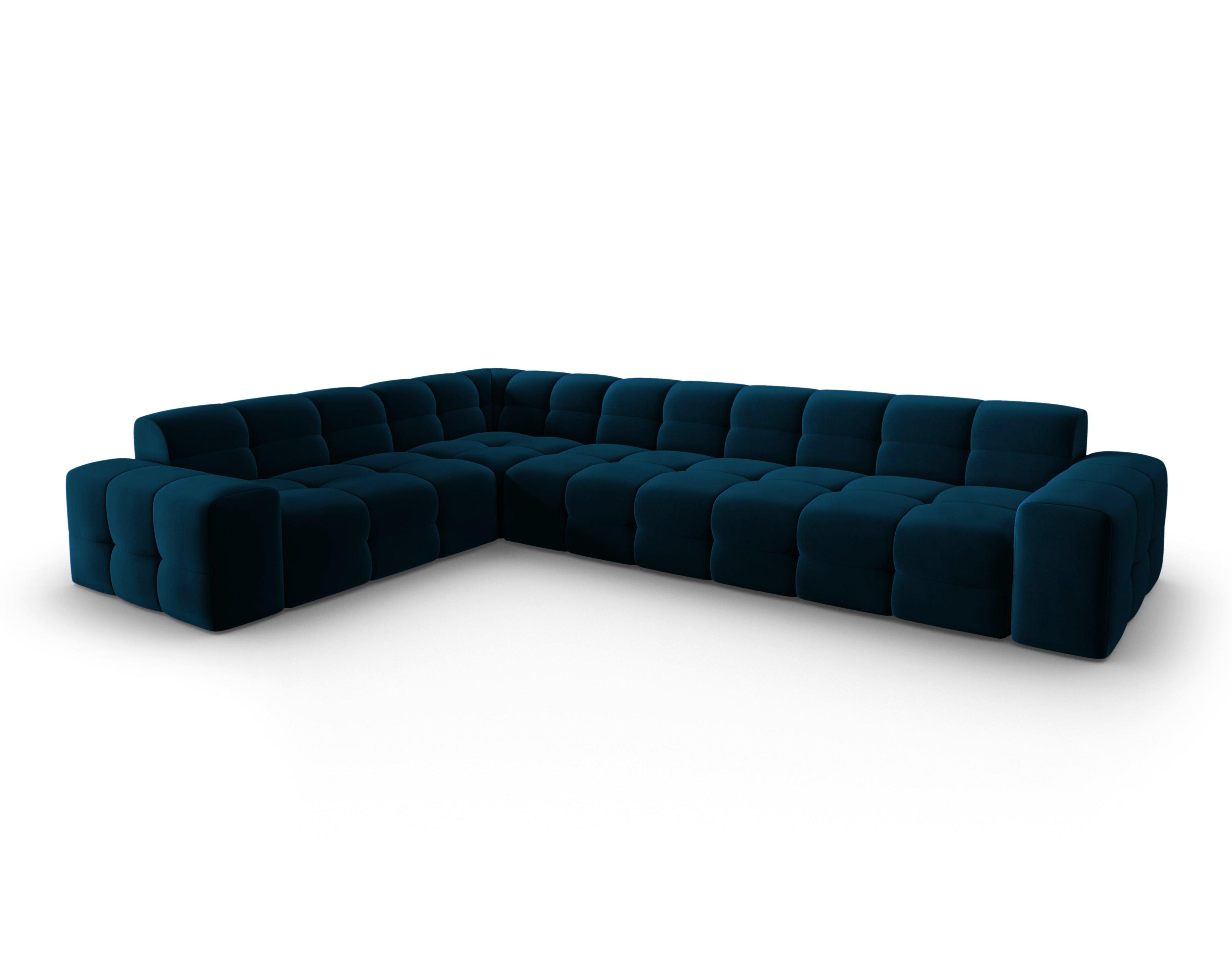 Narożnik lewostronny 6-osobowy KENDAL granatowy Micadoni    Eye on Design