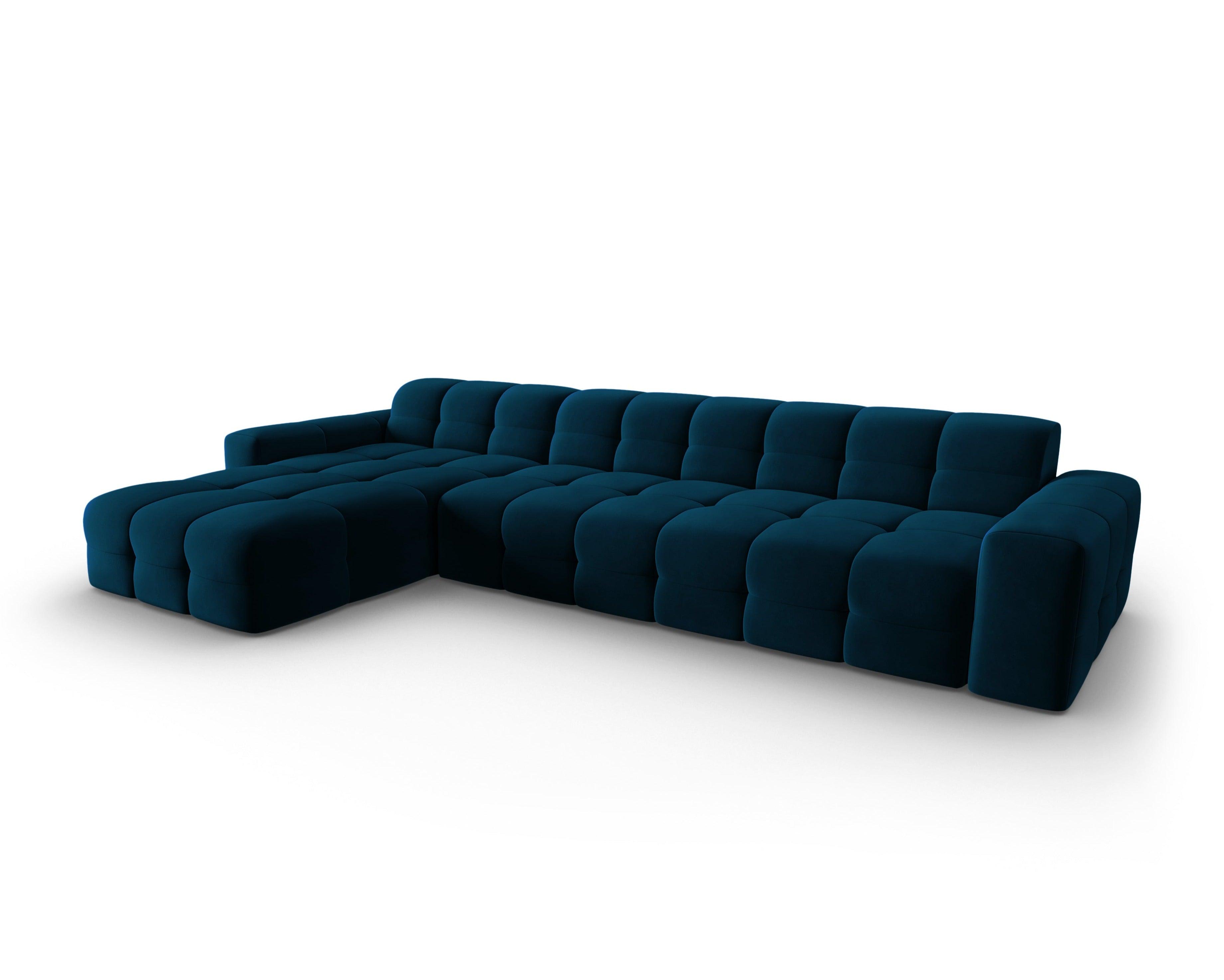 Narożnik lewostronny 5-osobowy KENDAL granatowy Micadoni    Eye on Design