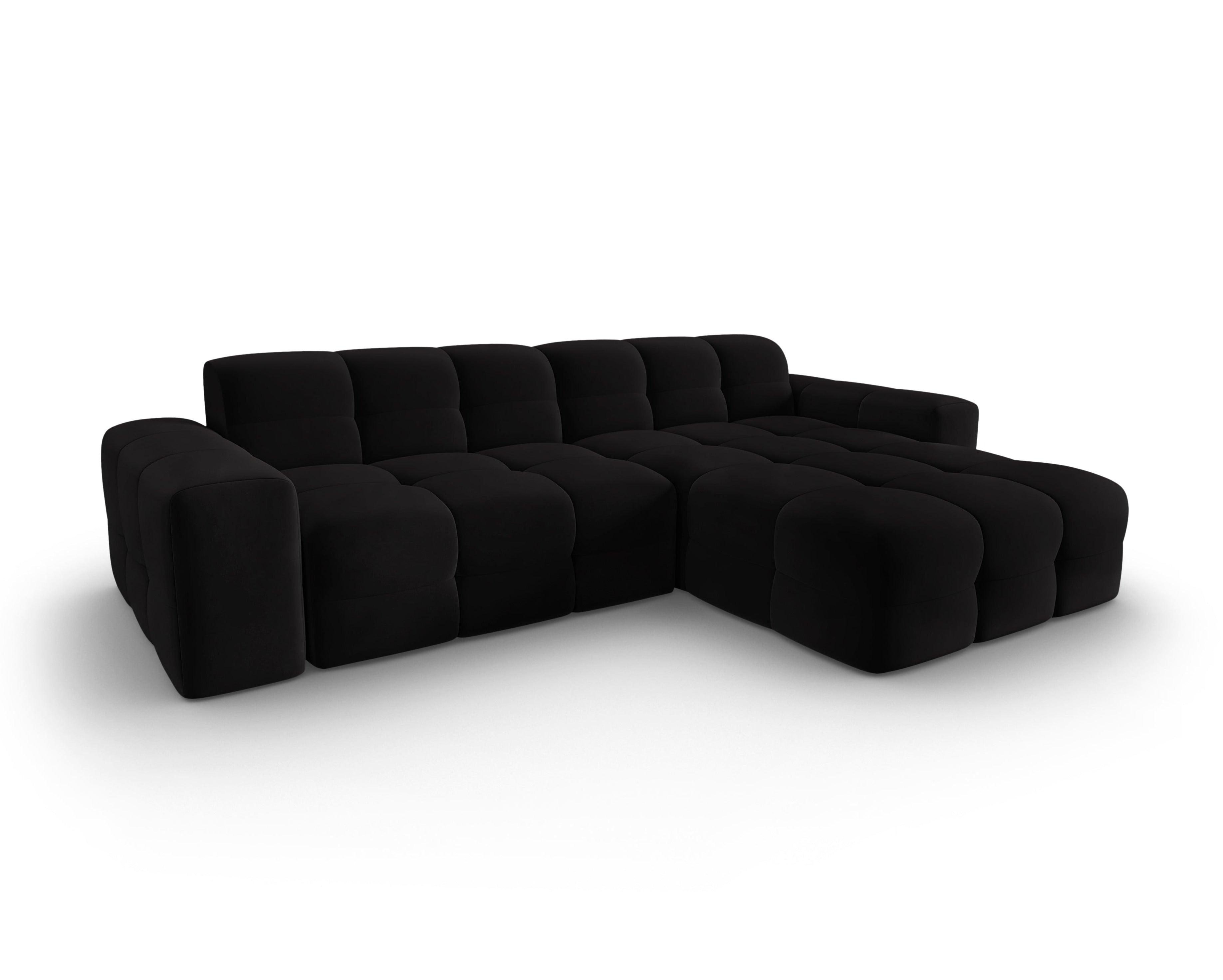 Narożnik prawostronny 4-osobowy KENDAL czarny Micadoni    Eye on Design