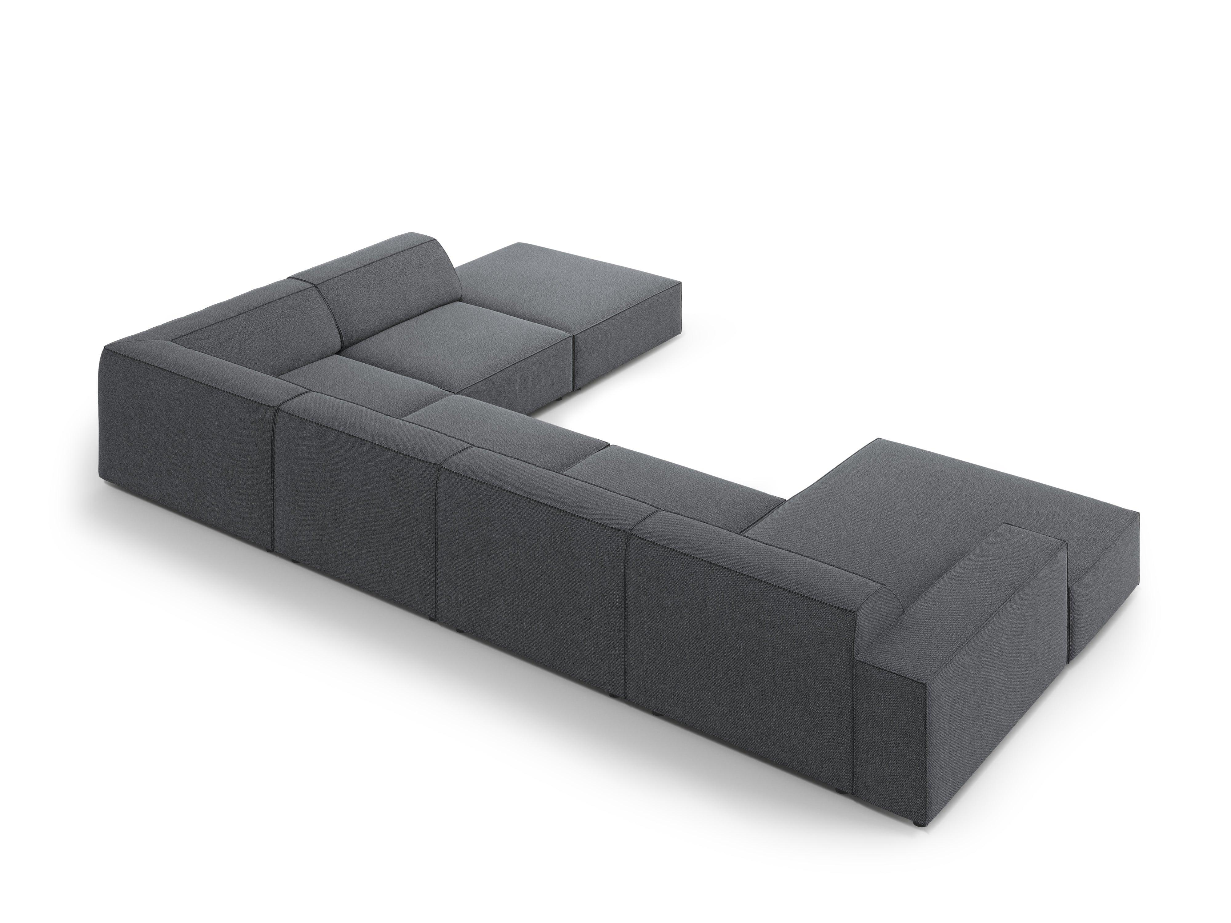 Sofa panoramiczna prawostronna JODIE ciemnoszary Micadoni    Eye on Design