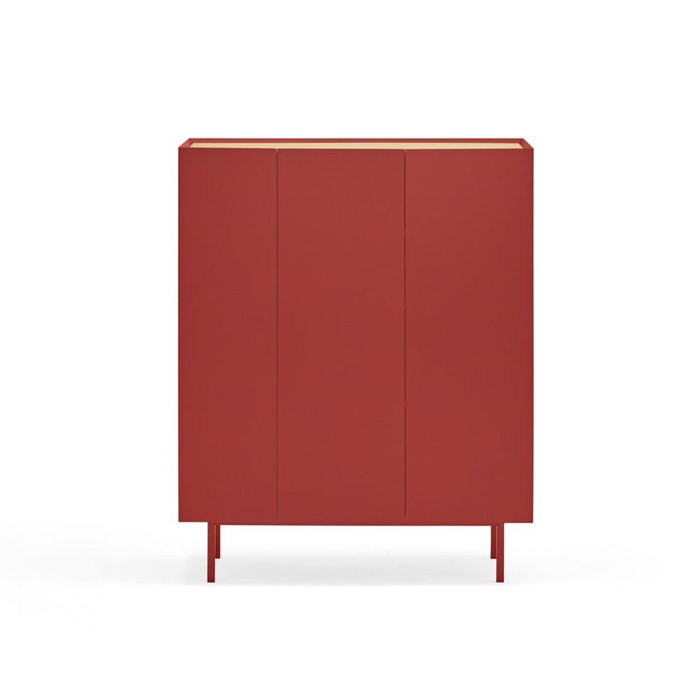 ARISTA high chest of drawers red - Eye on Design