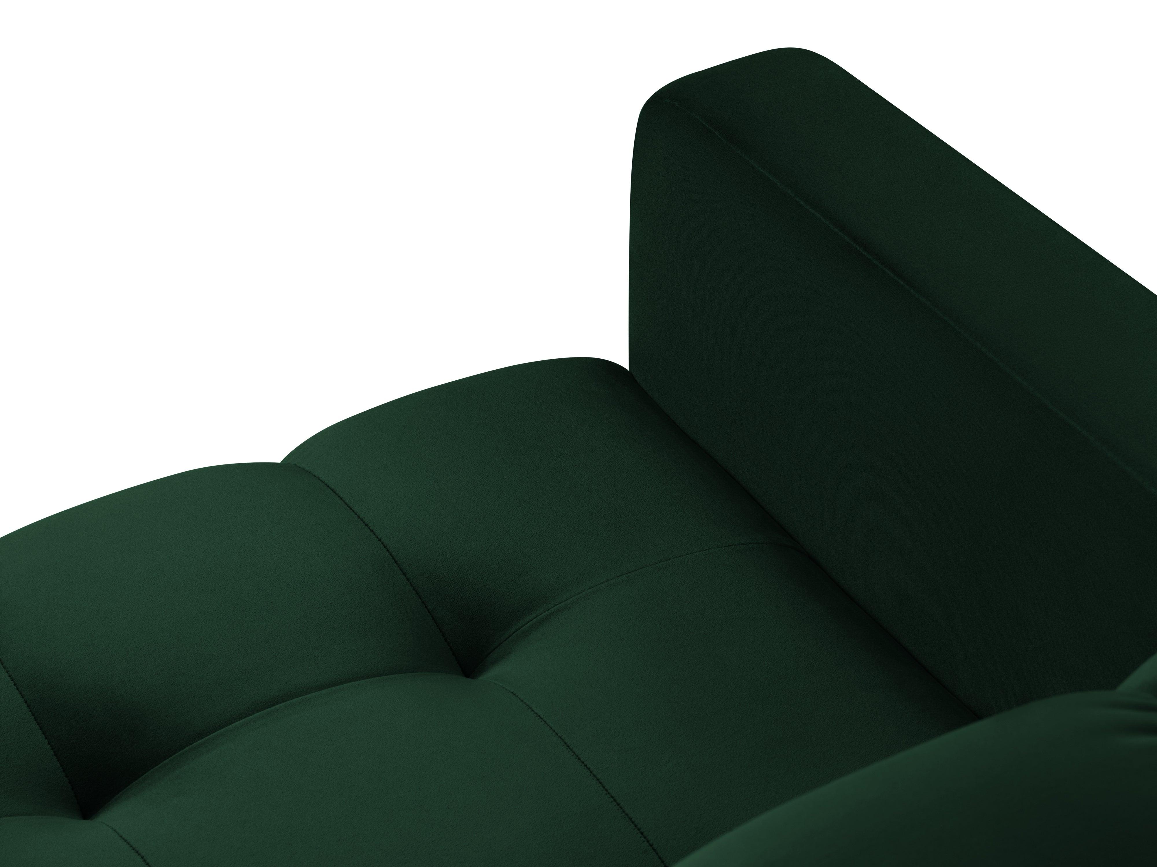 Armchair velvet BALI bottle green with black base - Eye on Design