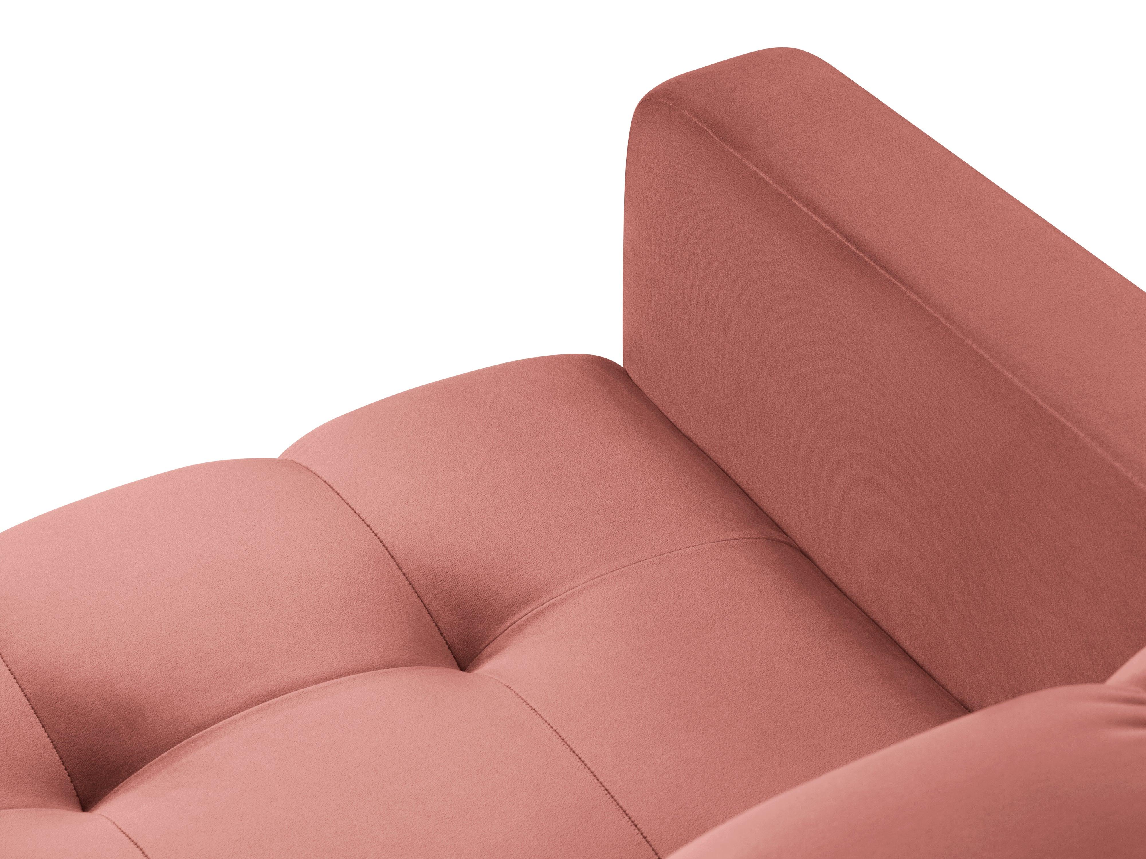 Armchair velvet BALI pink with black base - Eye on Design