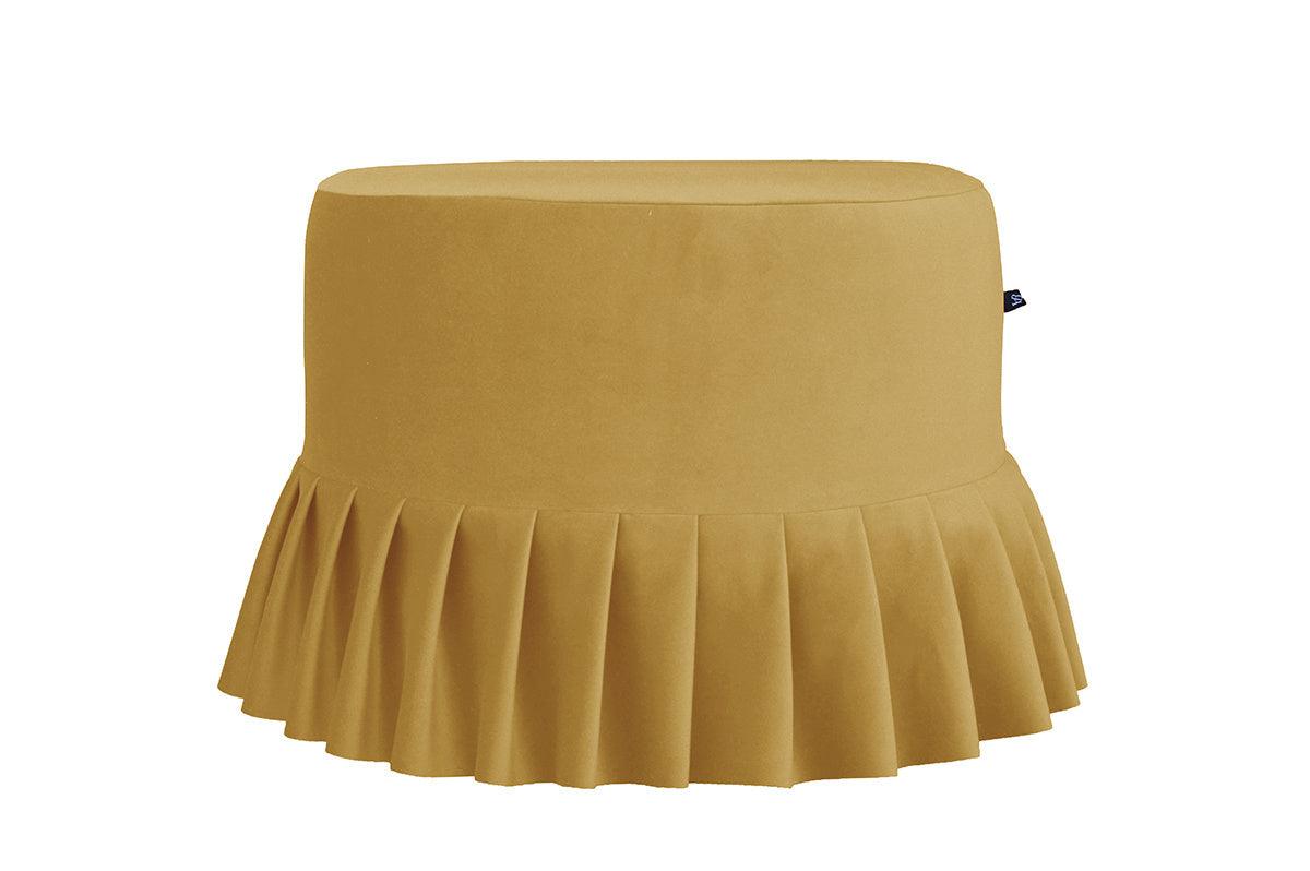 Beige pouffe with frill LOLITA, Happy Barok, Eye on Design