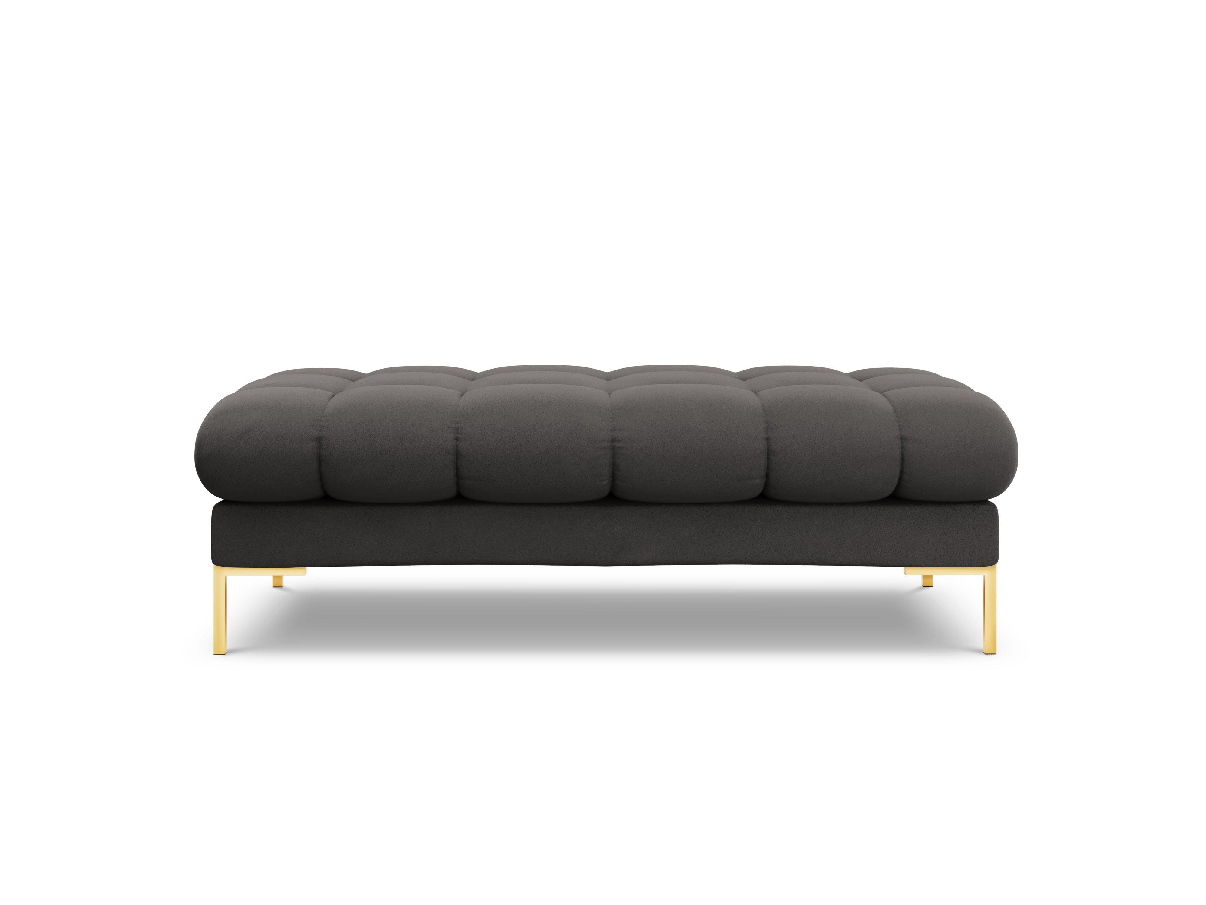 Bench velvet BALI dark grey with gold base - Eye on Design