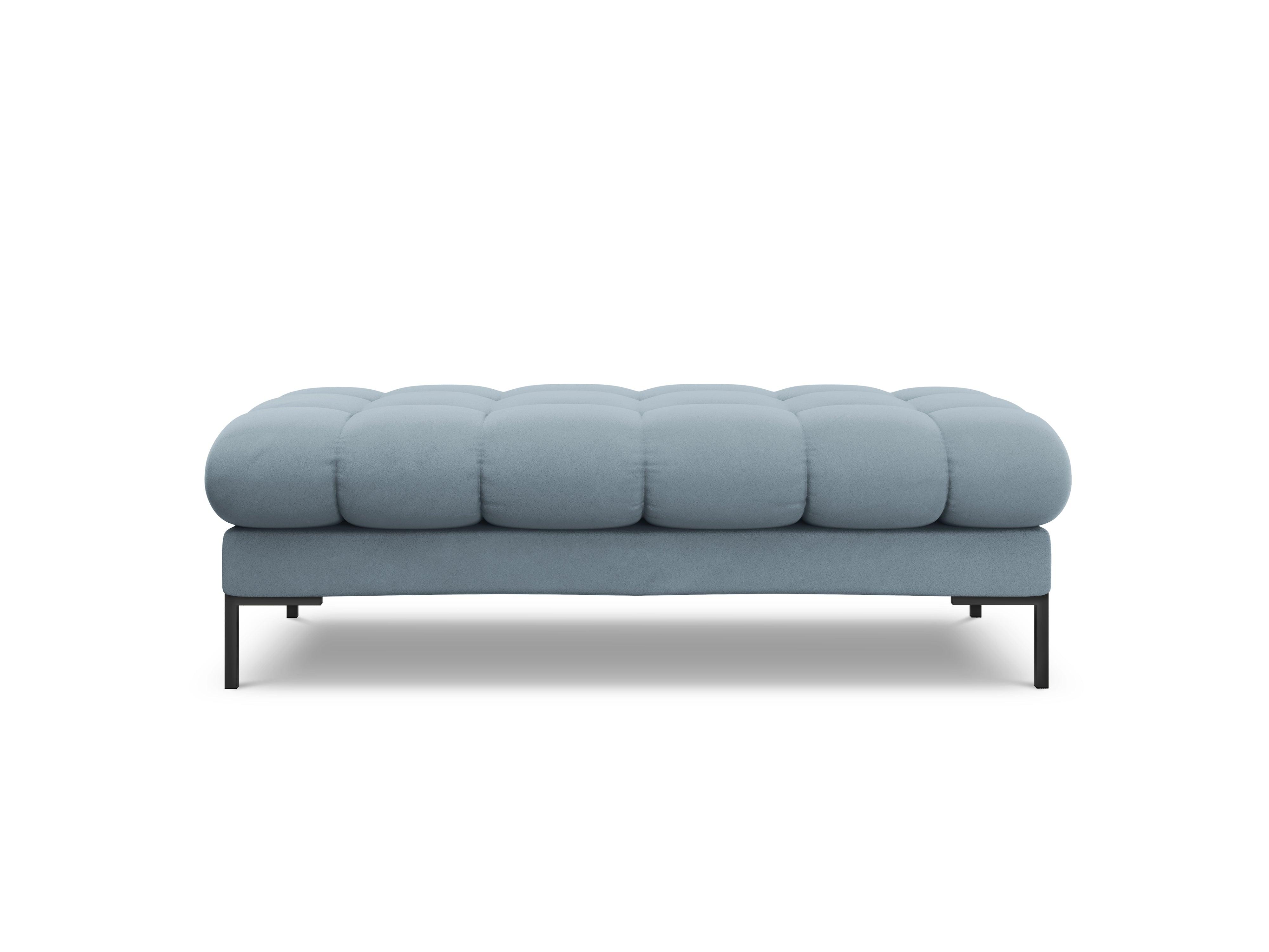 Bench velvet BALI light blue with black base - Eye on Design