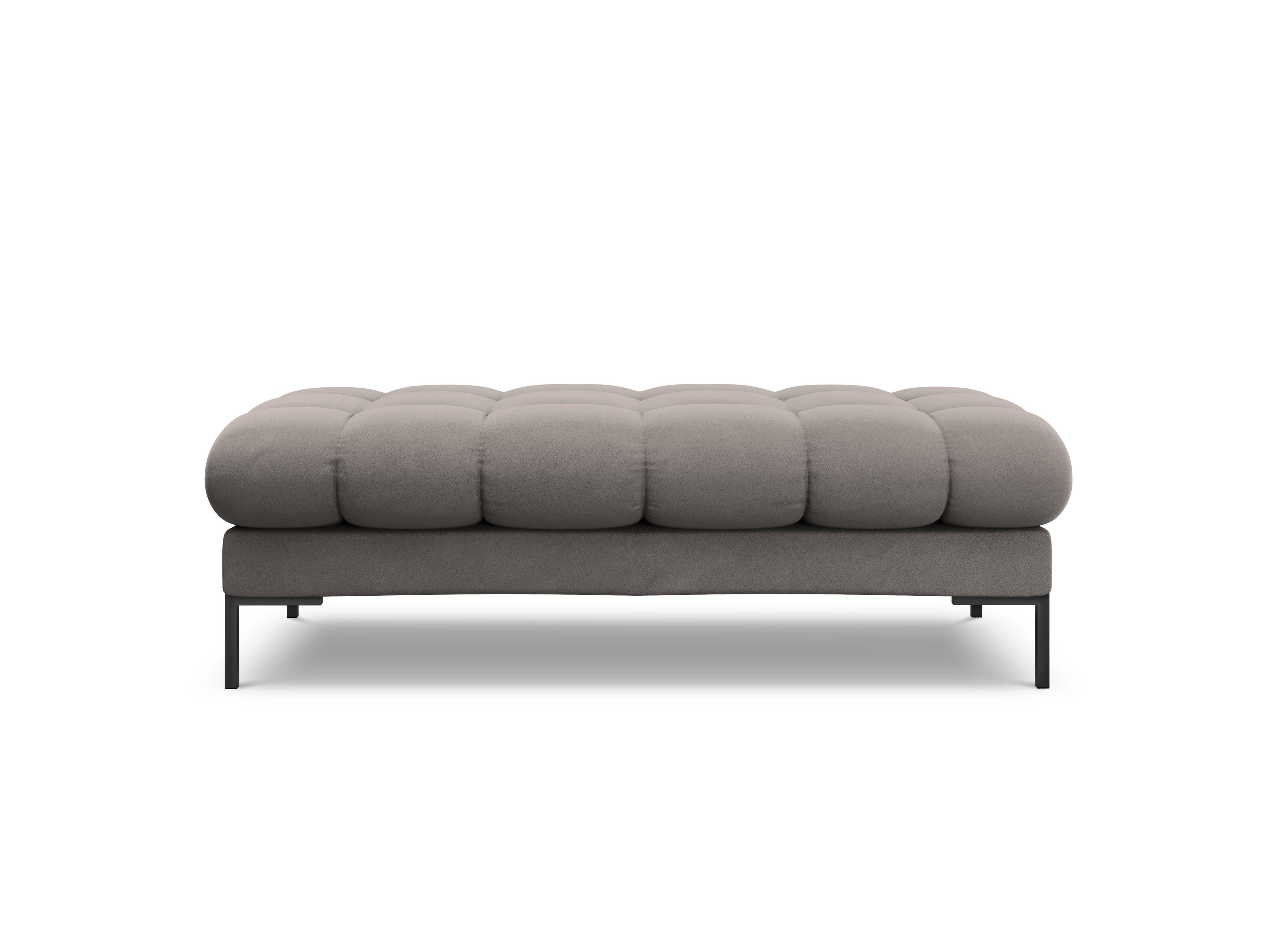 Bench velvet BALI light grey with black base - Eye on Design