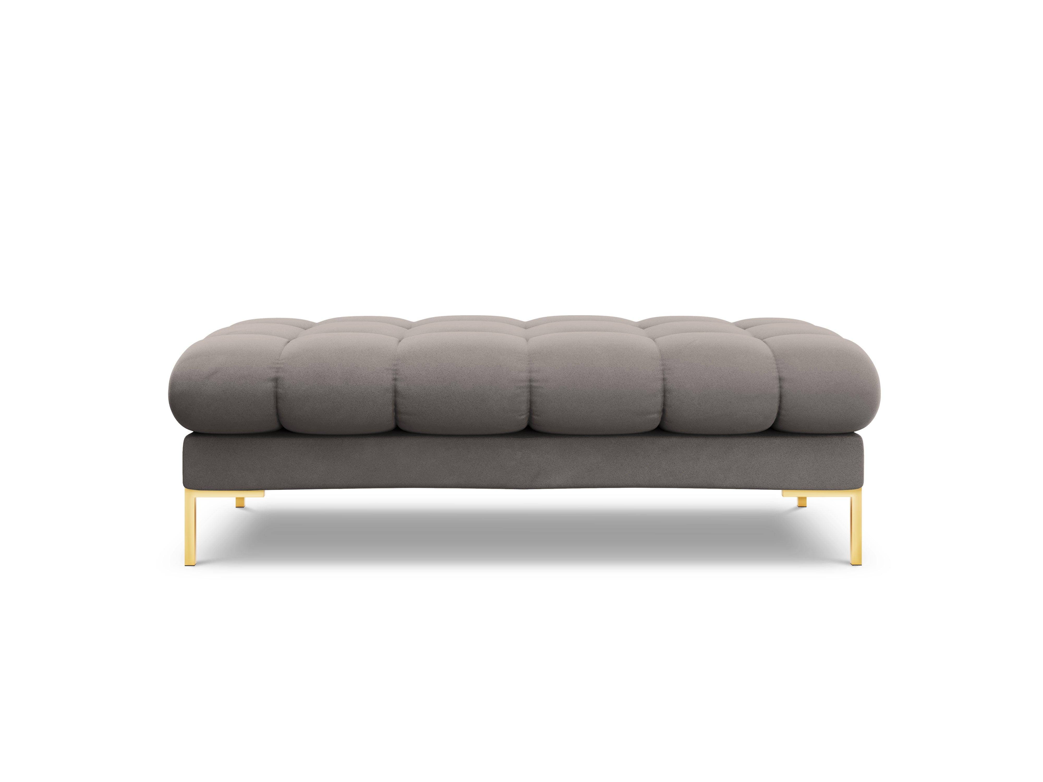 Bench velvet BALI light grey with gold base - Eye on Design