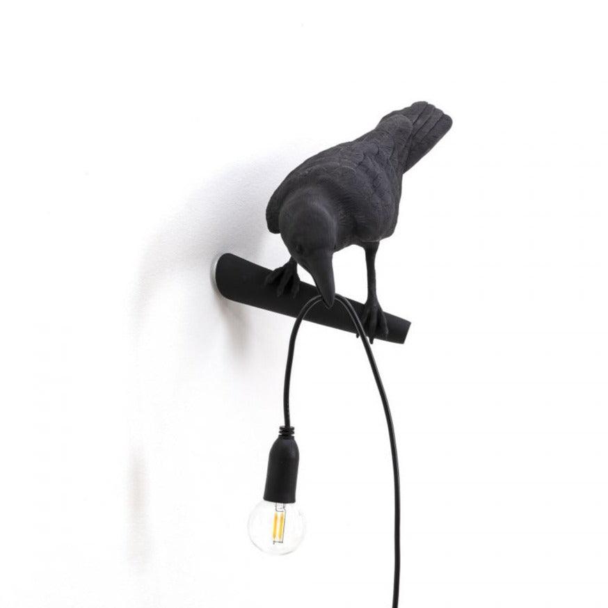 BIRD LOOKING LEFT outdoor lamp black - Eye on Design