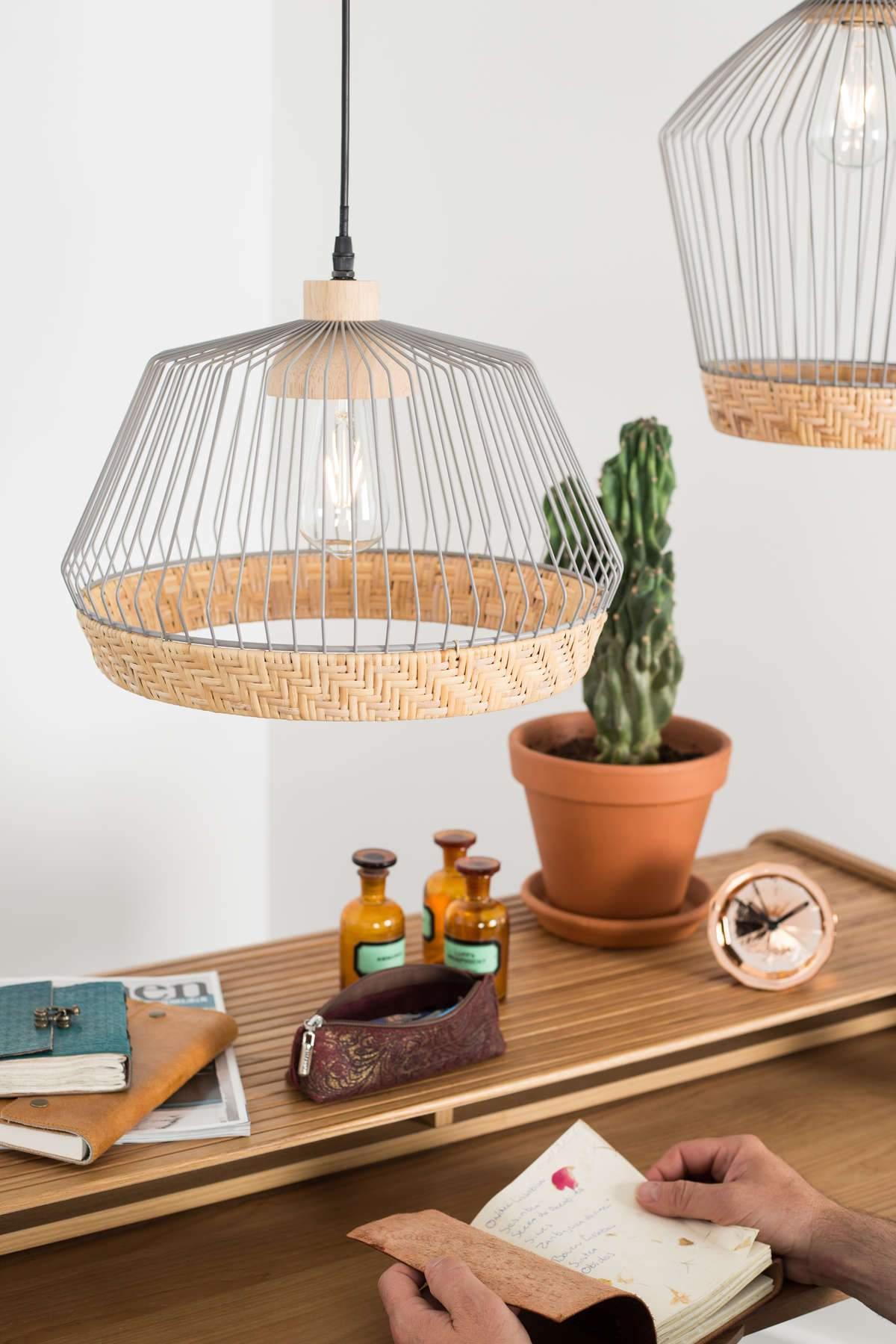 BIRDY WIDE rattan pendant lamp - Eye on Design