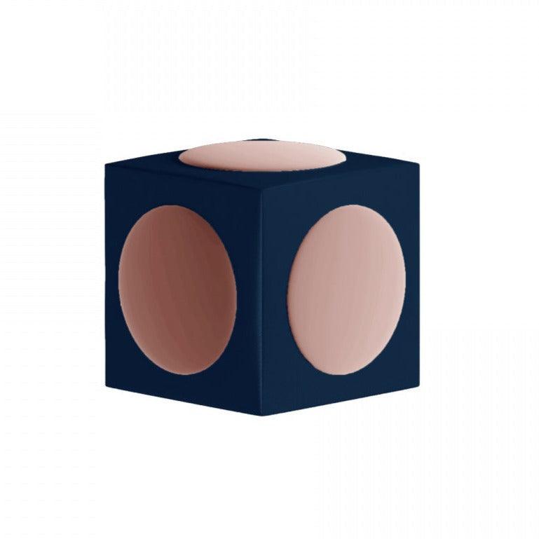 CACKO pouffe pink with navy blue - Eye on Design