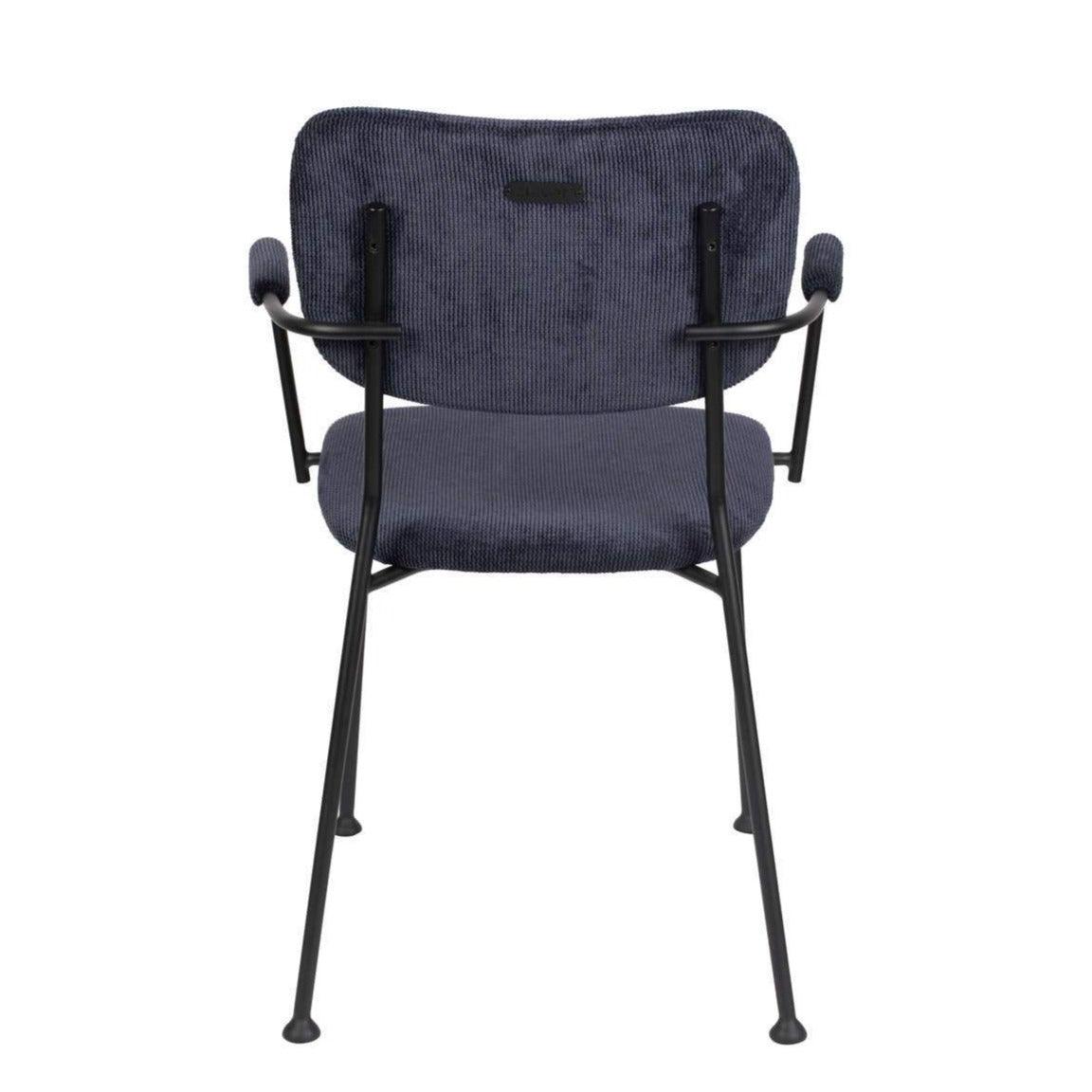 Chair with armrests BENSON navy blue, Zuiver, Eye on Design