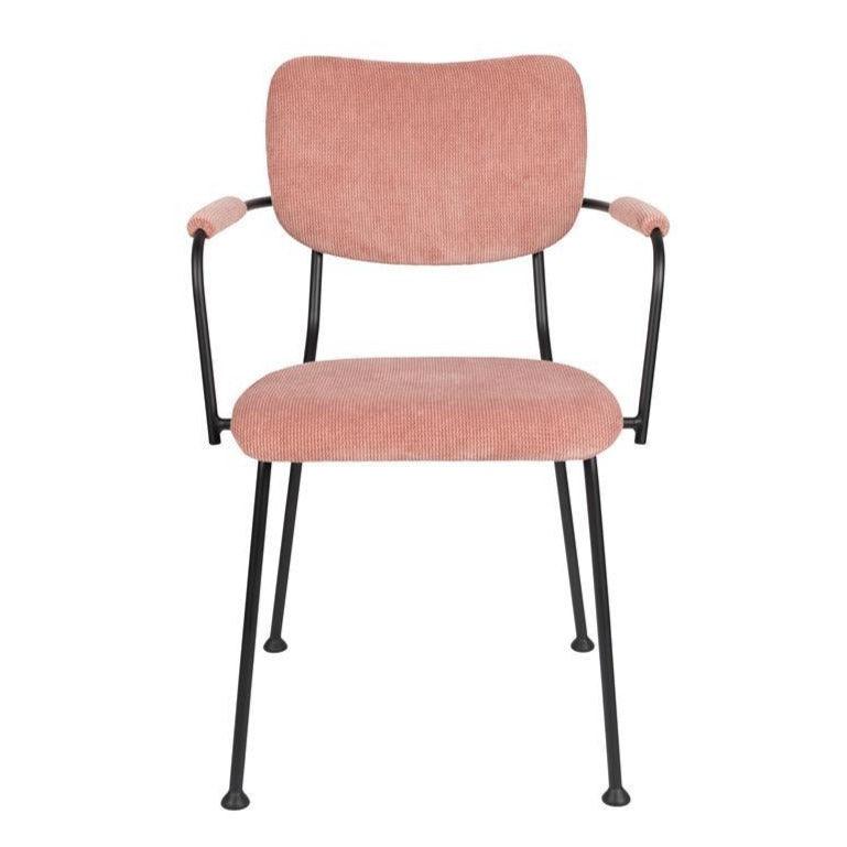 Chair with armrests BENSON pink, Zuiver, Eye on Design