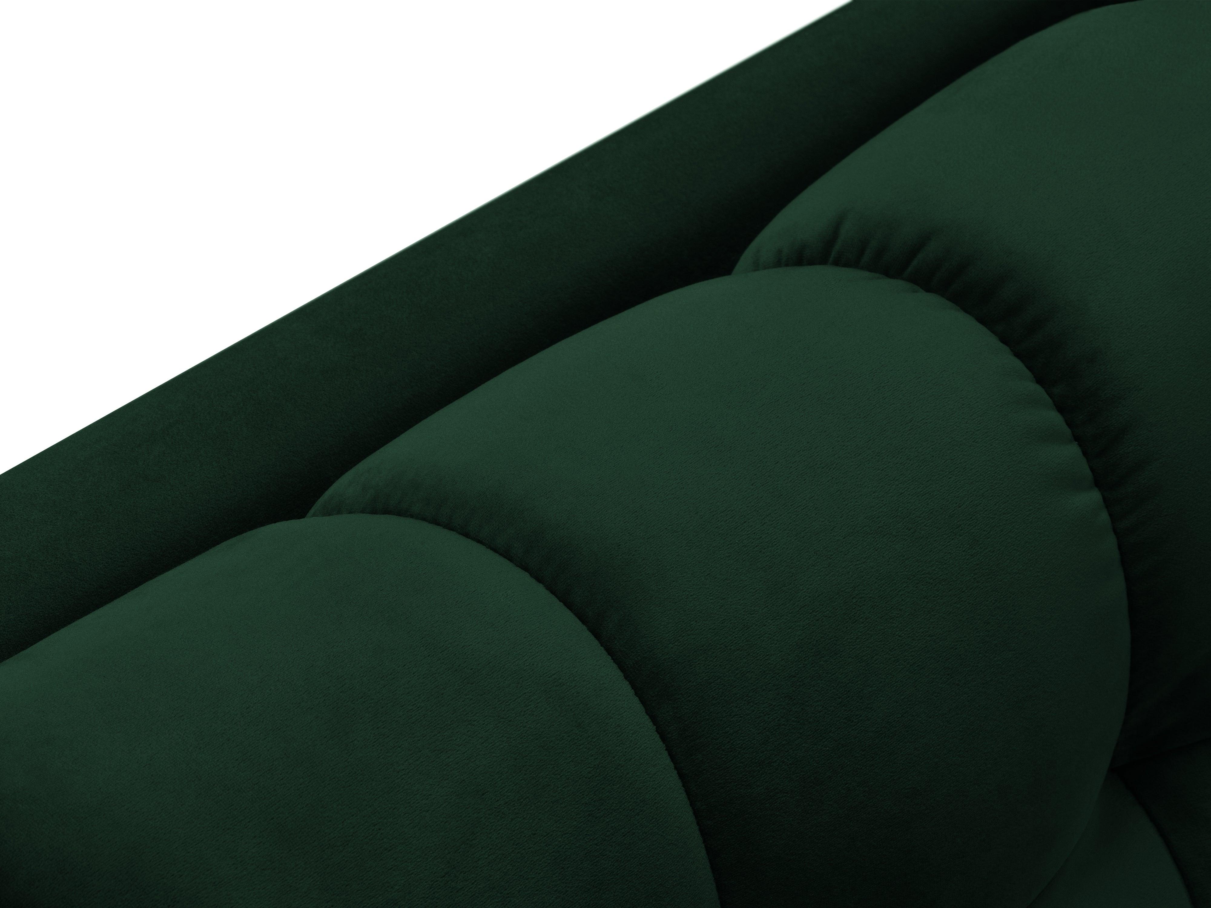 Chaise longue velvet right side BALI bottle green with gold base - Eye on Design