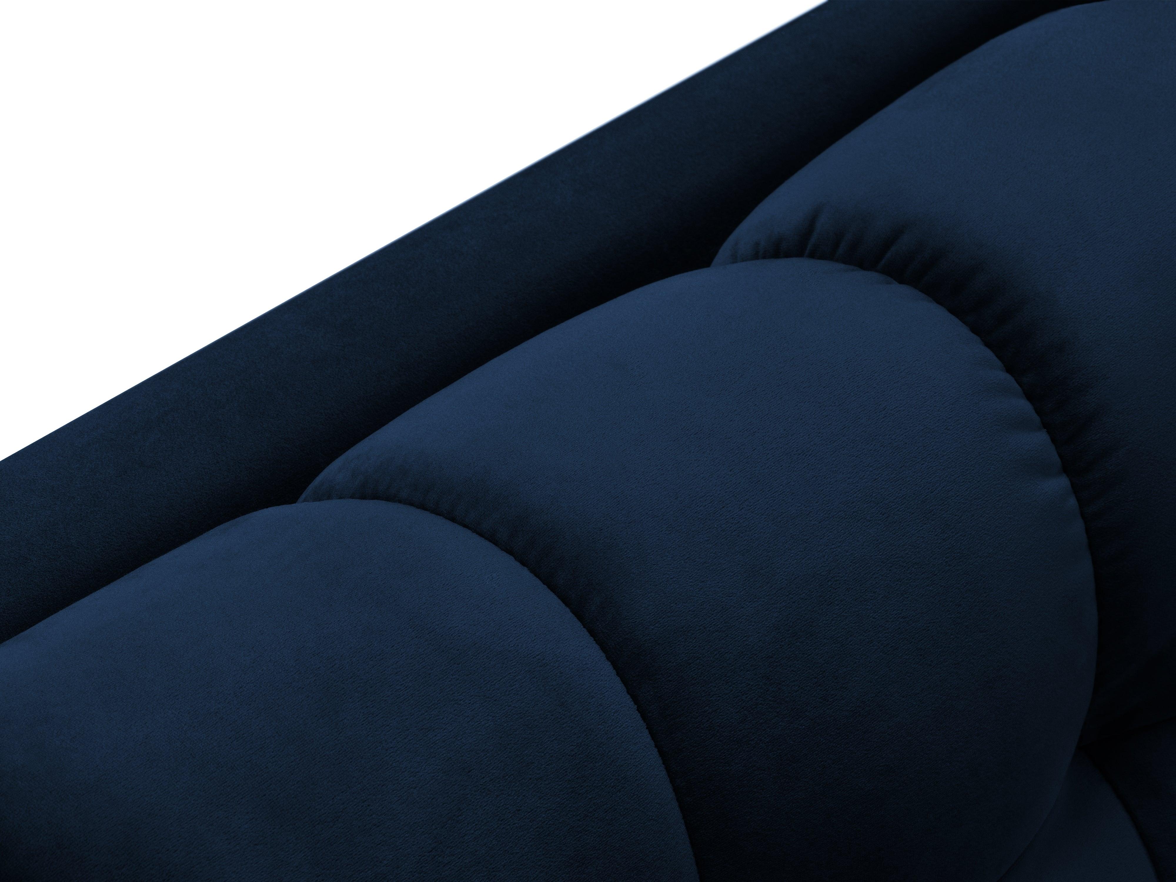 Chaise longue velvet right side BALI royal blue with black base - Eye on Design