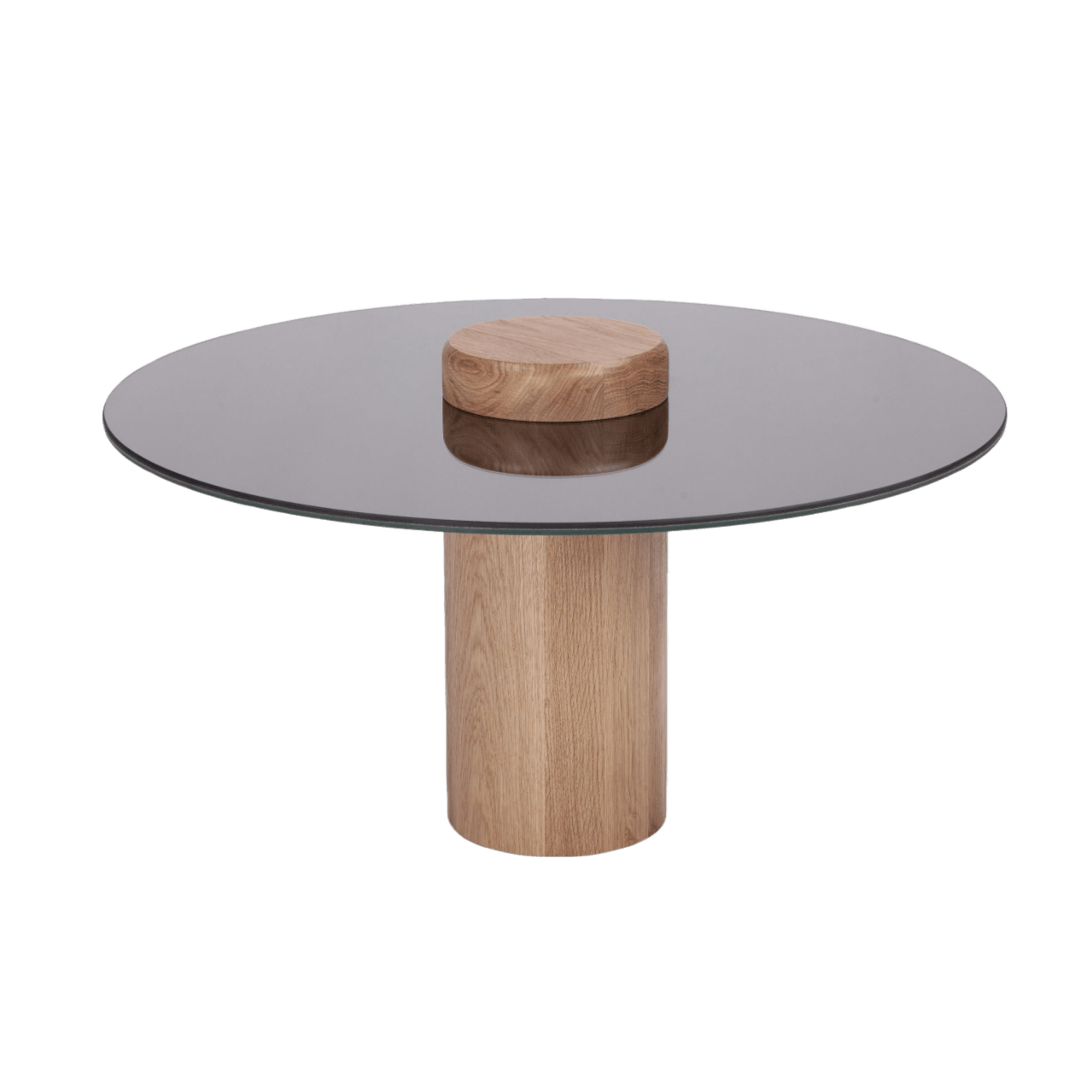 Coffee table SKIEN natural oak with mirrored top - Eye on Design