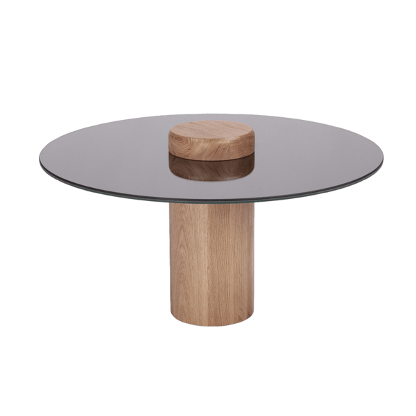 Coffee table SKIEN natural oak with mirrored top - Eye on Design