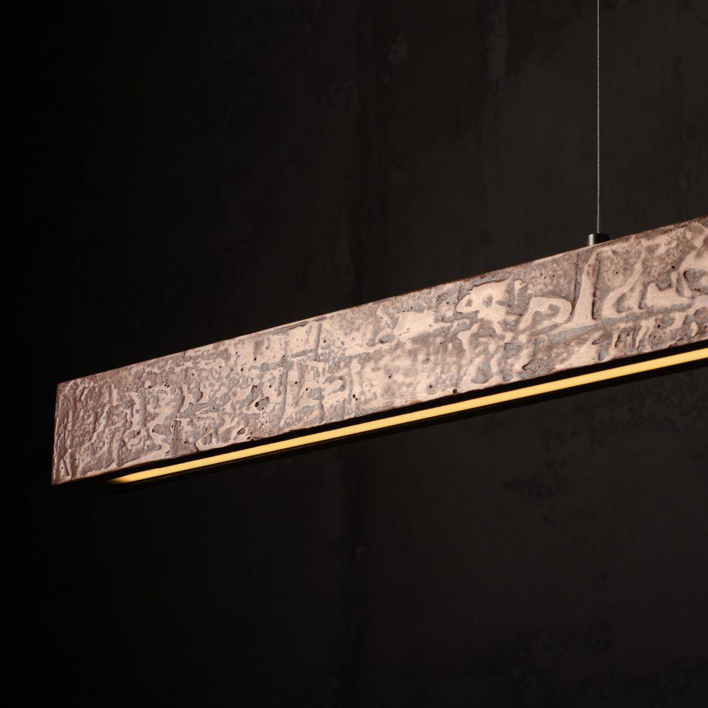 CONCRETE LINE pendant lamp, copper - Eye on Design