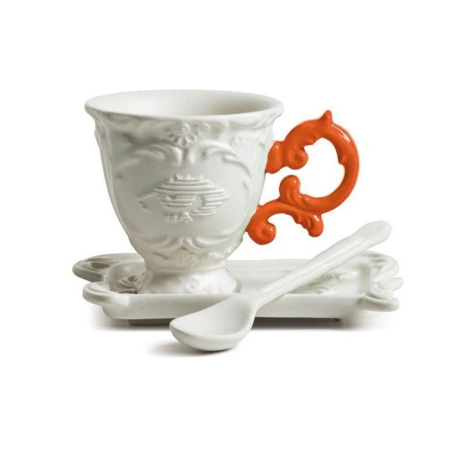 Cup with spoon and saucer I-WARES I-COFFEE orange - Eye on Design