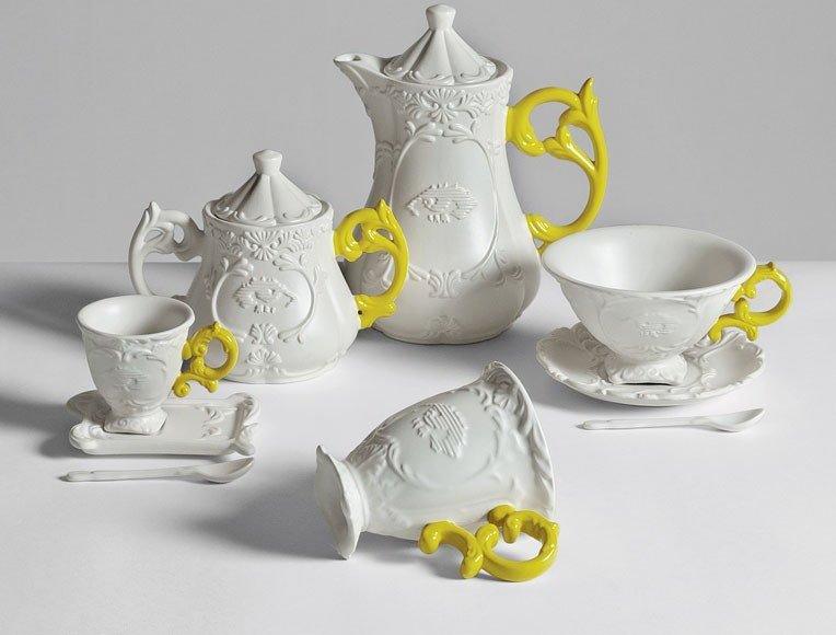 Cup with spoon and saucer I-WARES I-TEA yellow - Eye on Design