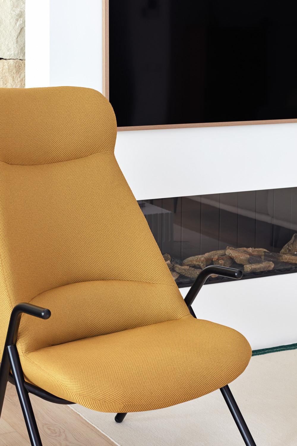 DINS high back armchair mustard - Eye on Design