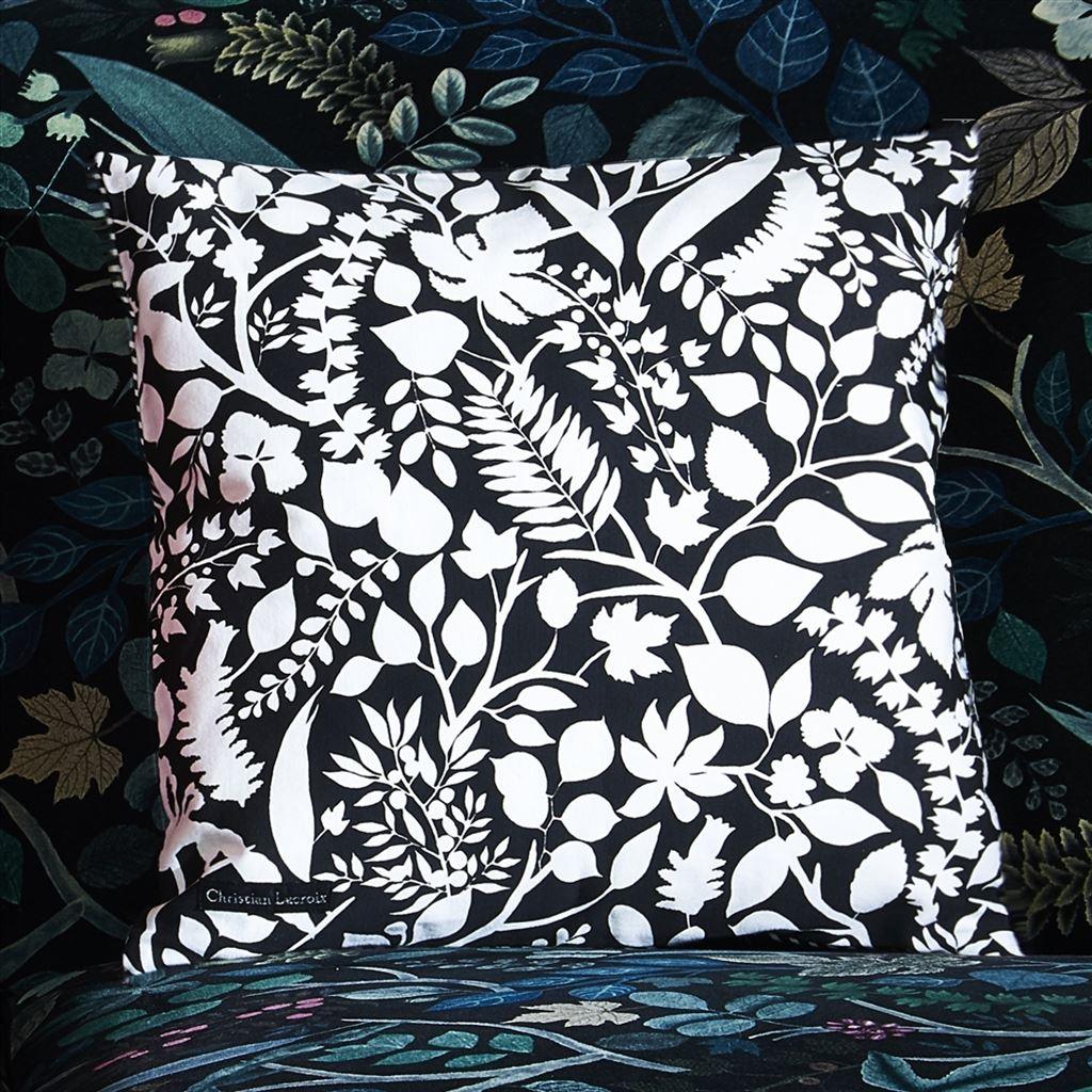 Double-sided pillow DAME NATURE PRINTEMPS cotton satin - Eye on Design