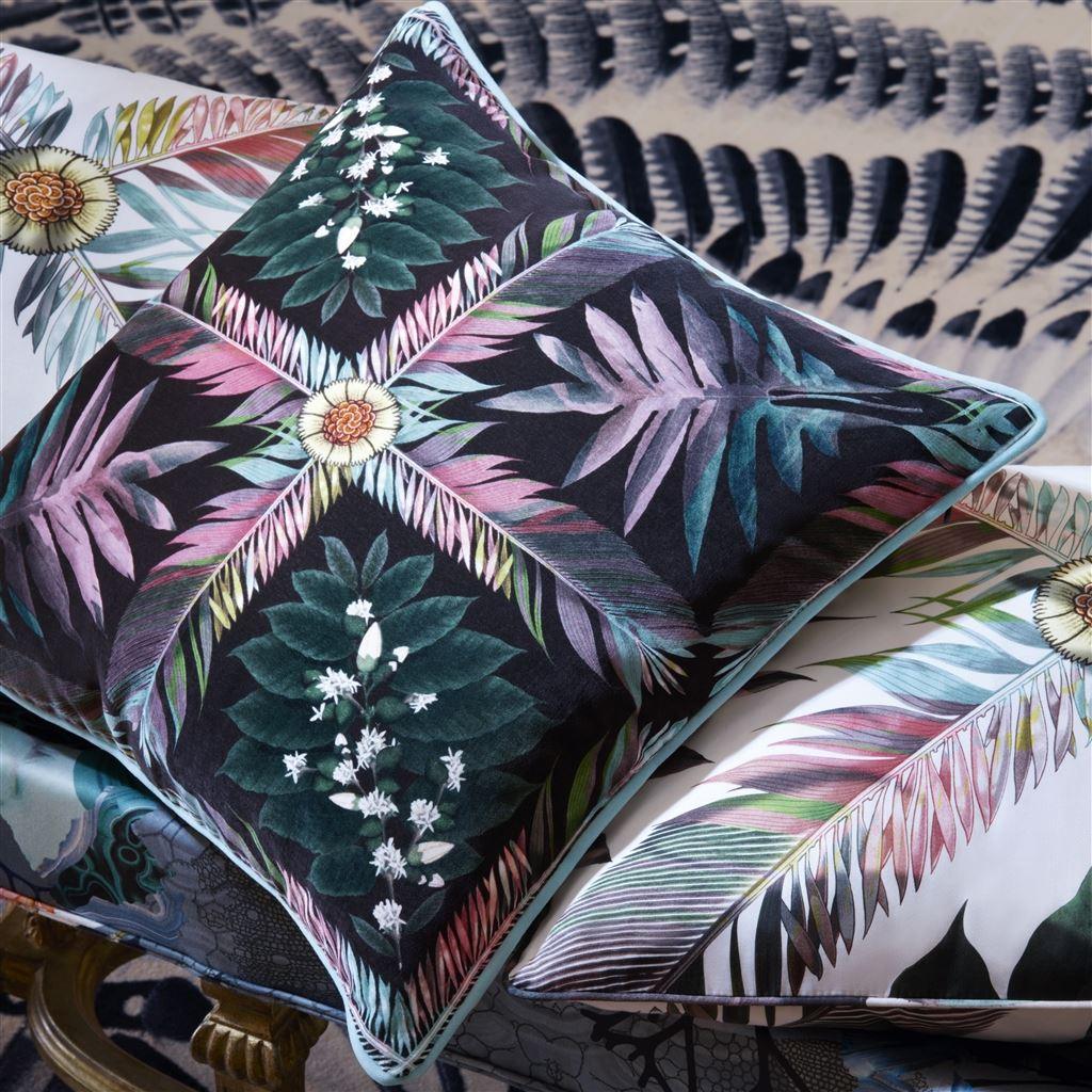 Double-sided pillow FEATHER PARK JAIS cotton satin - Eye on Design