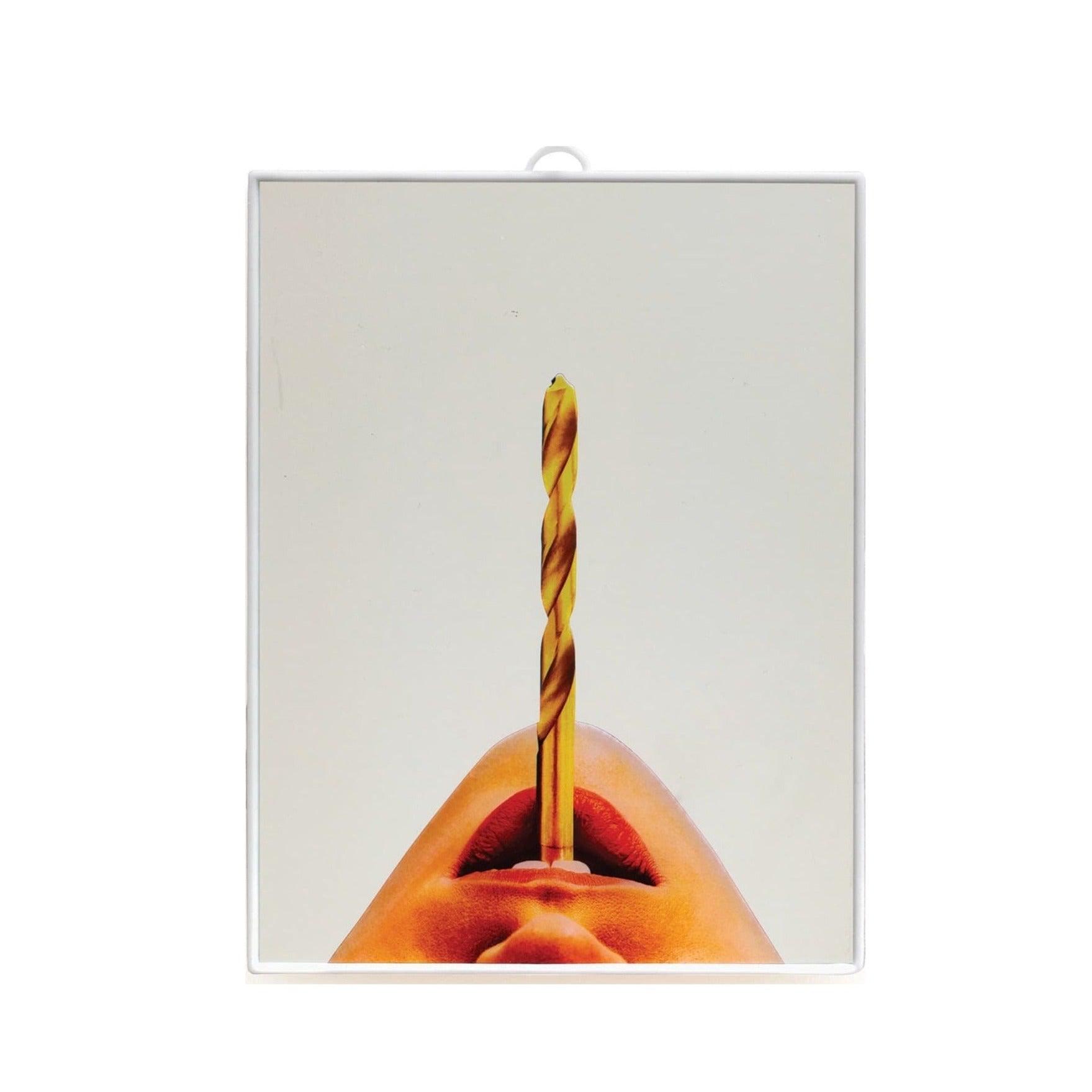 DRILL mirror in white frame - Eye on Design